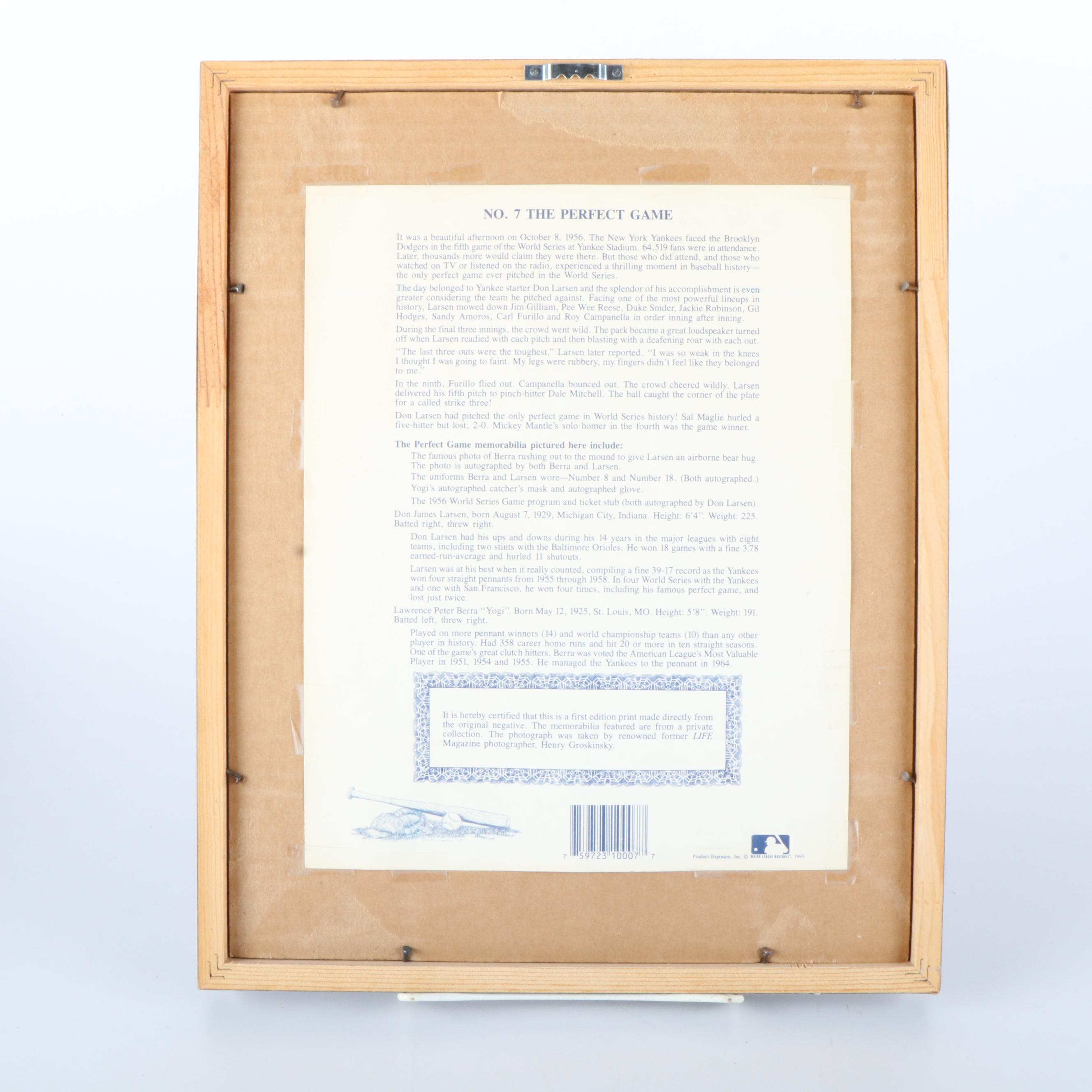 Framed Baseball Prints Featuring Ty Cobb, Stan Musial, Lou Gehrig, and More