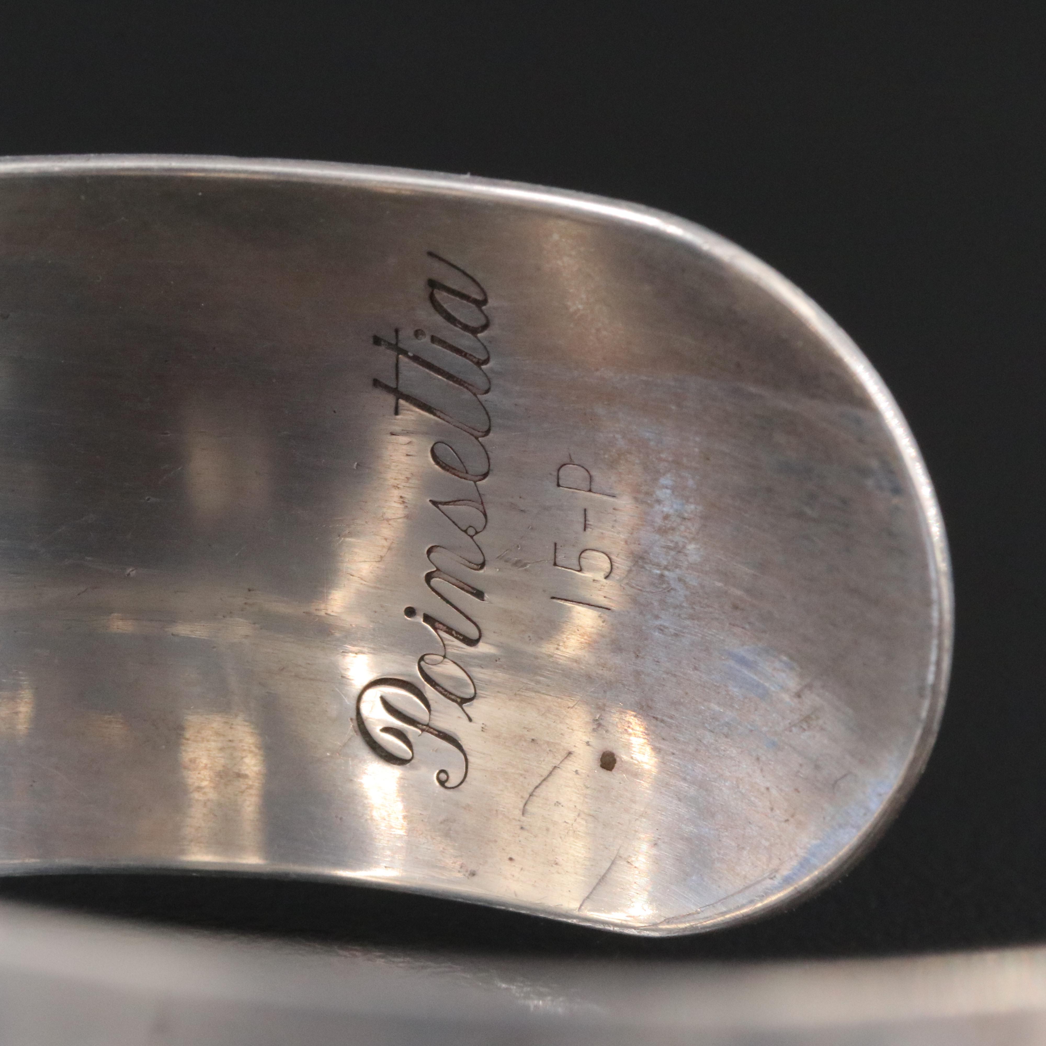 S. Kirk & Son "Poinsettia" Sterling Floral Cuff Bracelet