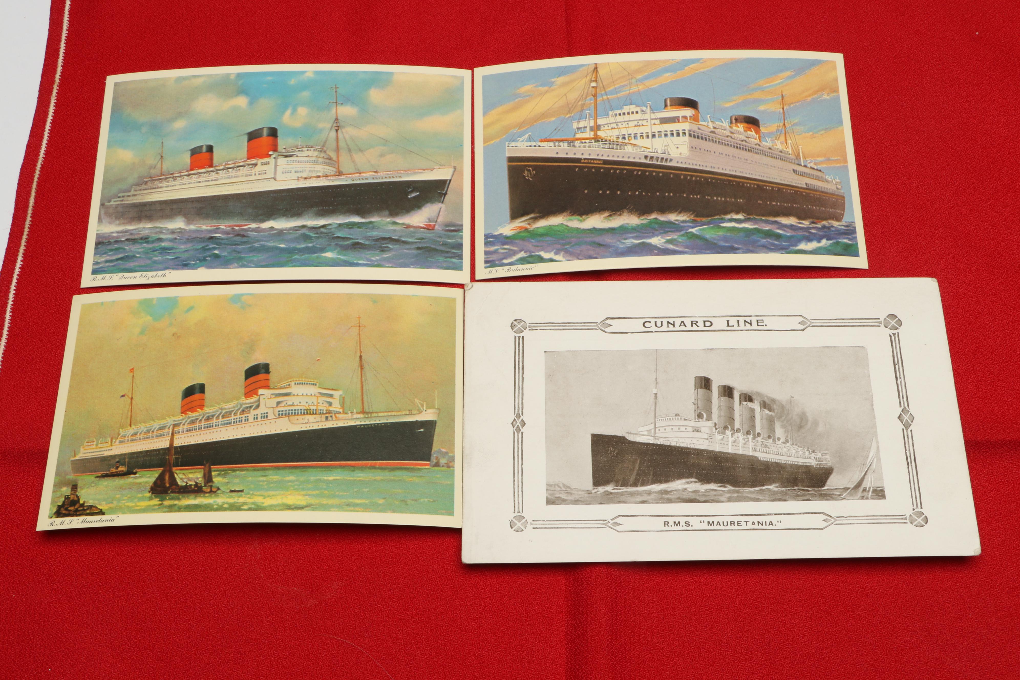 R.M.S. Queen Elizabeth Benson's Candy Tin and First Mate's Hat, More Memorabilia