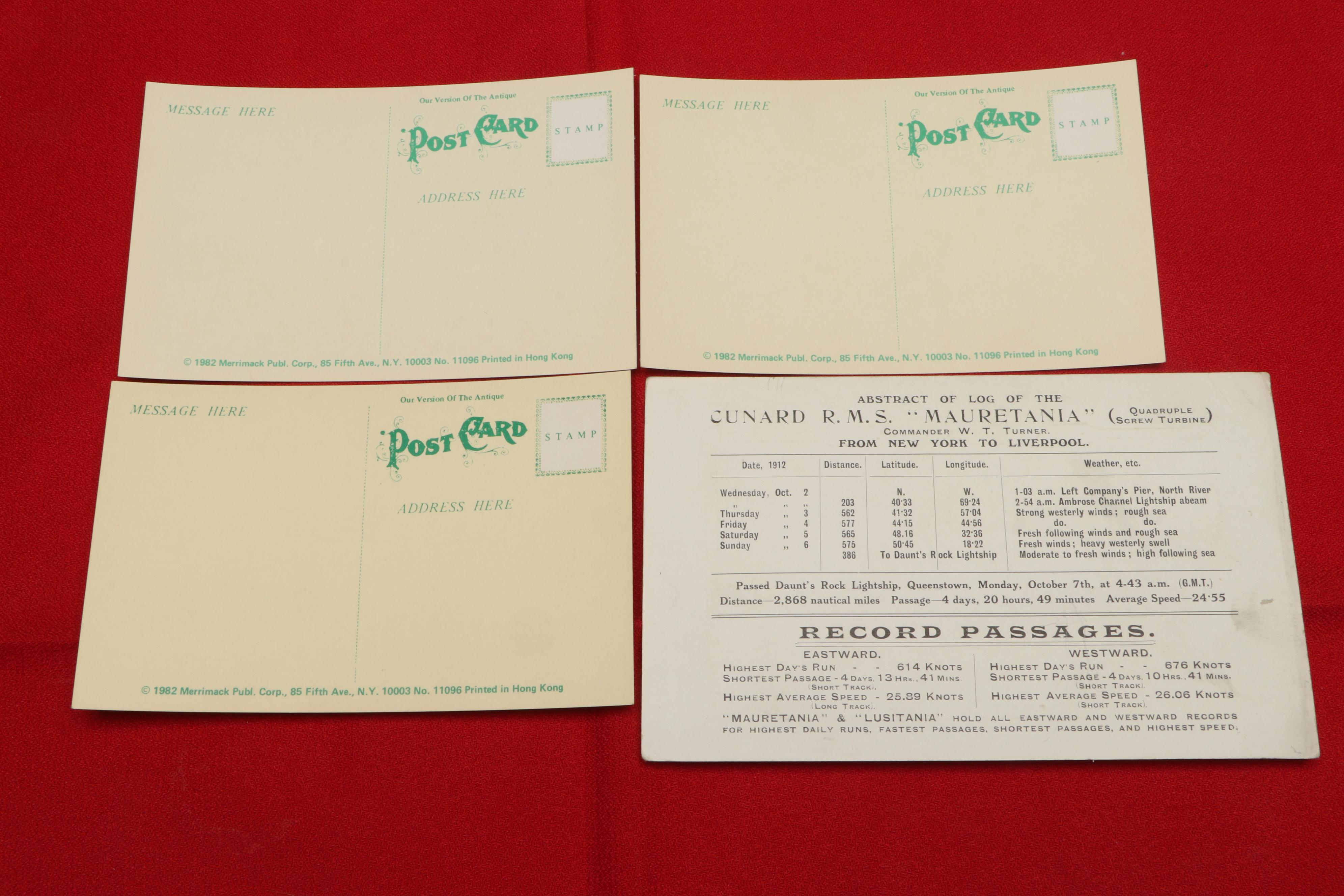 R.M.S. Queen Elizabeth Benson's Candy Tin and First Mate's Hat, More Memorabilia