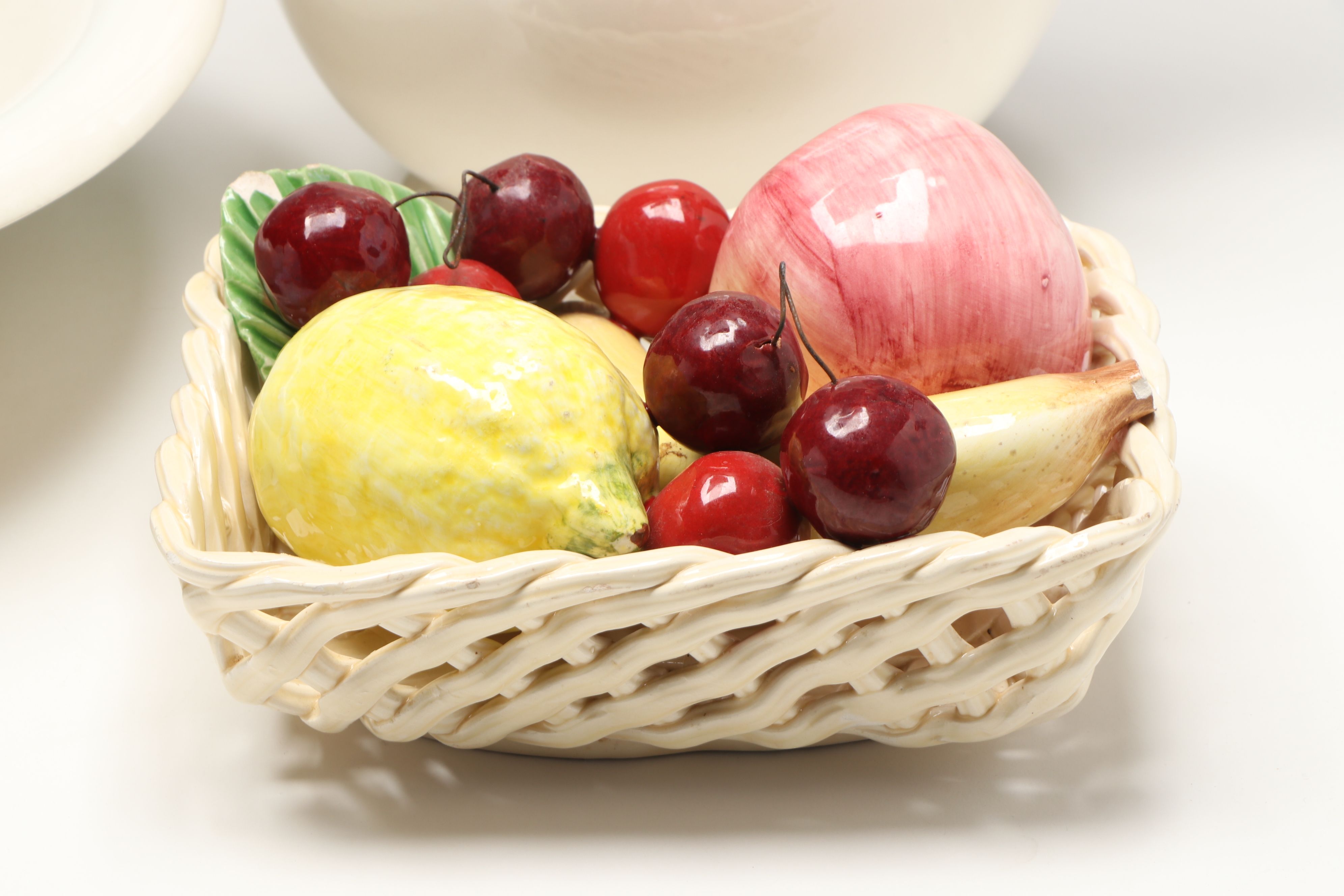 Artist Signed Ceramic Rooster Napkin Holder, Ceramic Pitcher, and More Tableware