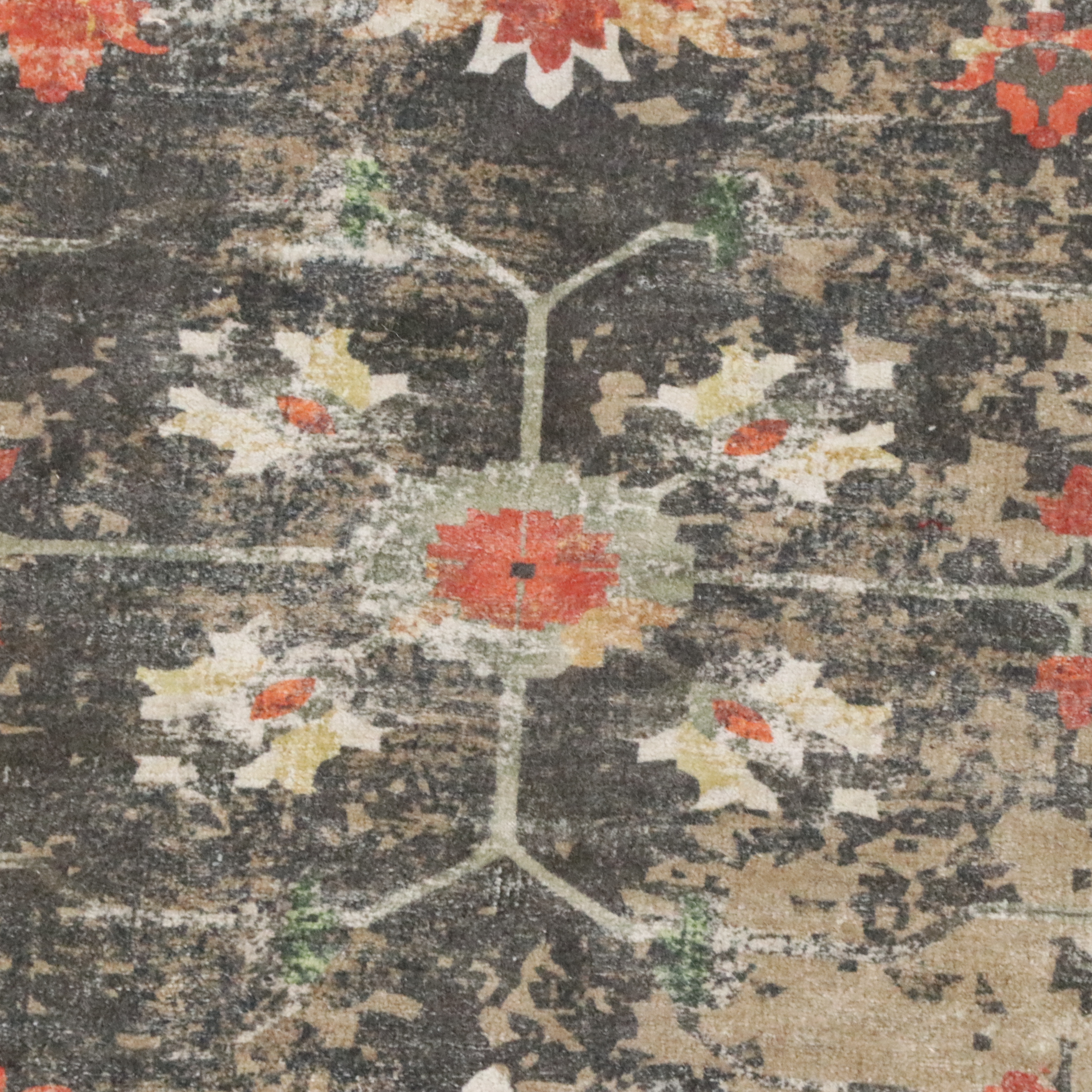 5'1 x 6' Hand-Knotted Indian Contemporary Area Rug