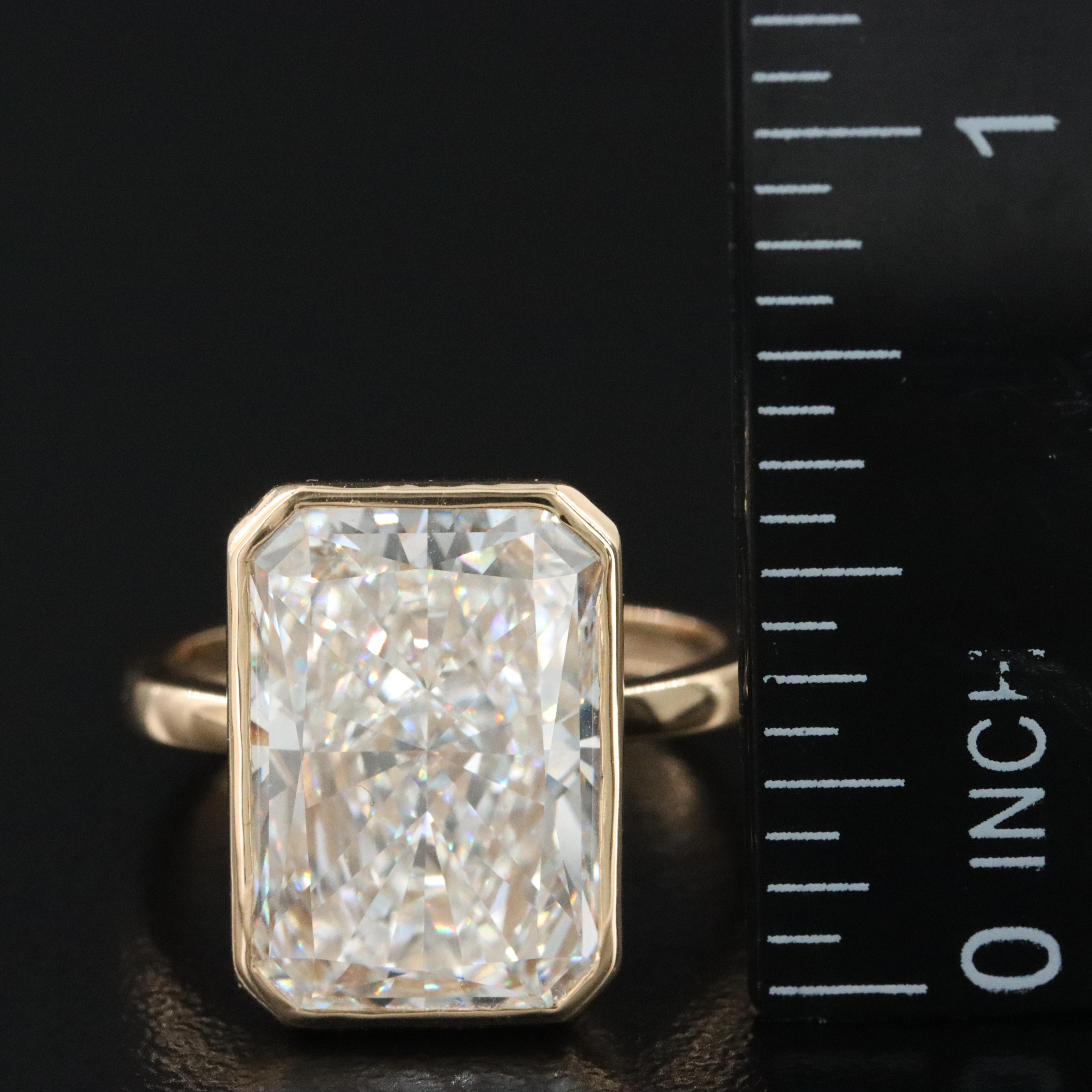 18K 8.38 CT Lab Grown Diamond Solitaire Ring with IGI Report