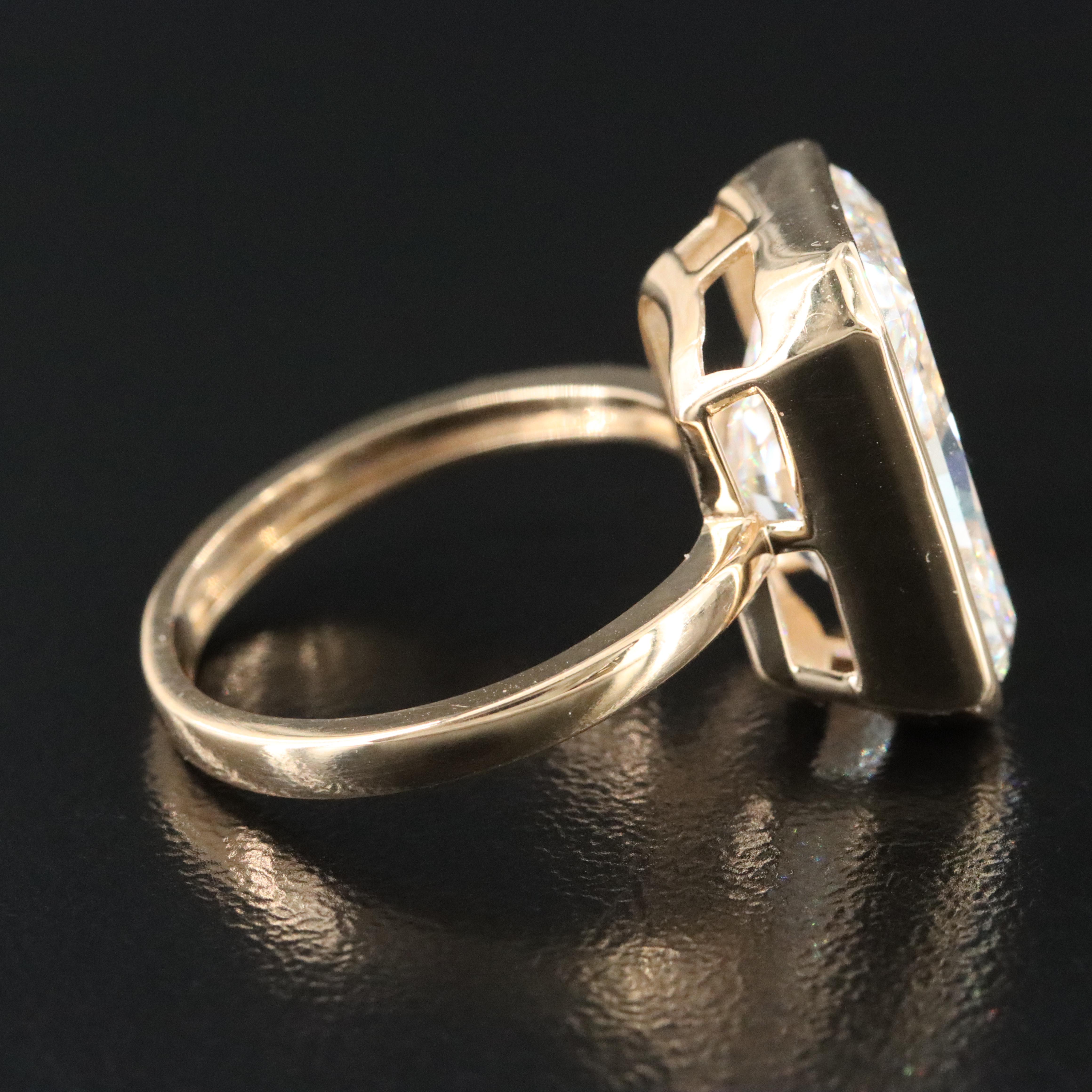 18K 8.38 CT Lab Grown Diamond Solitaire Ring with IGI Report