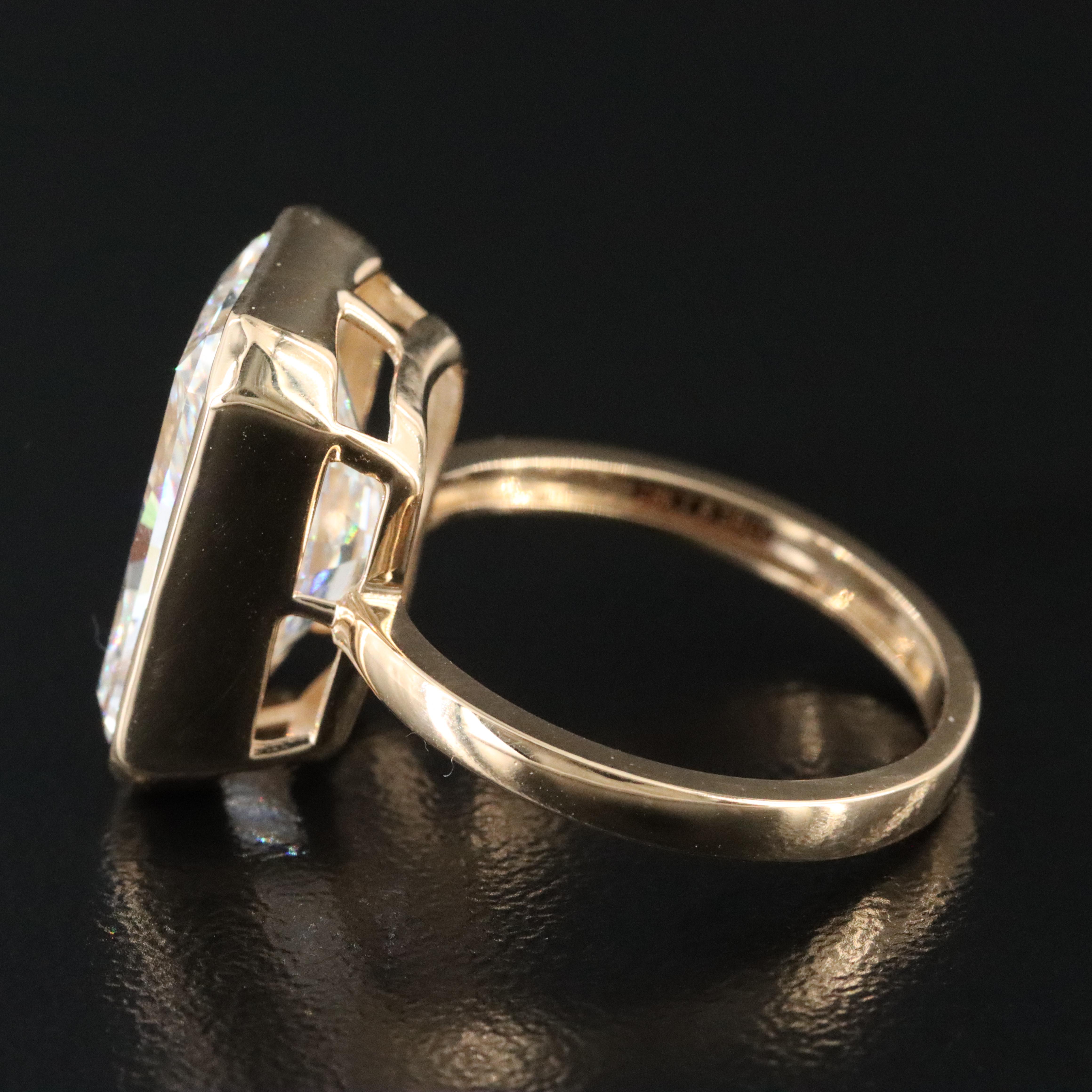 18K 8.38 CT Lab Grown Diamond Solitaire Ring with IGI Report