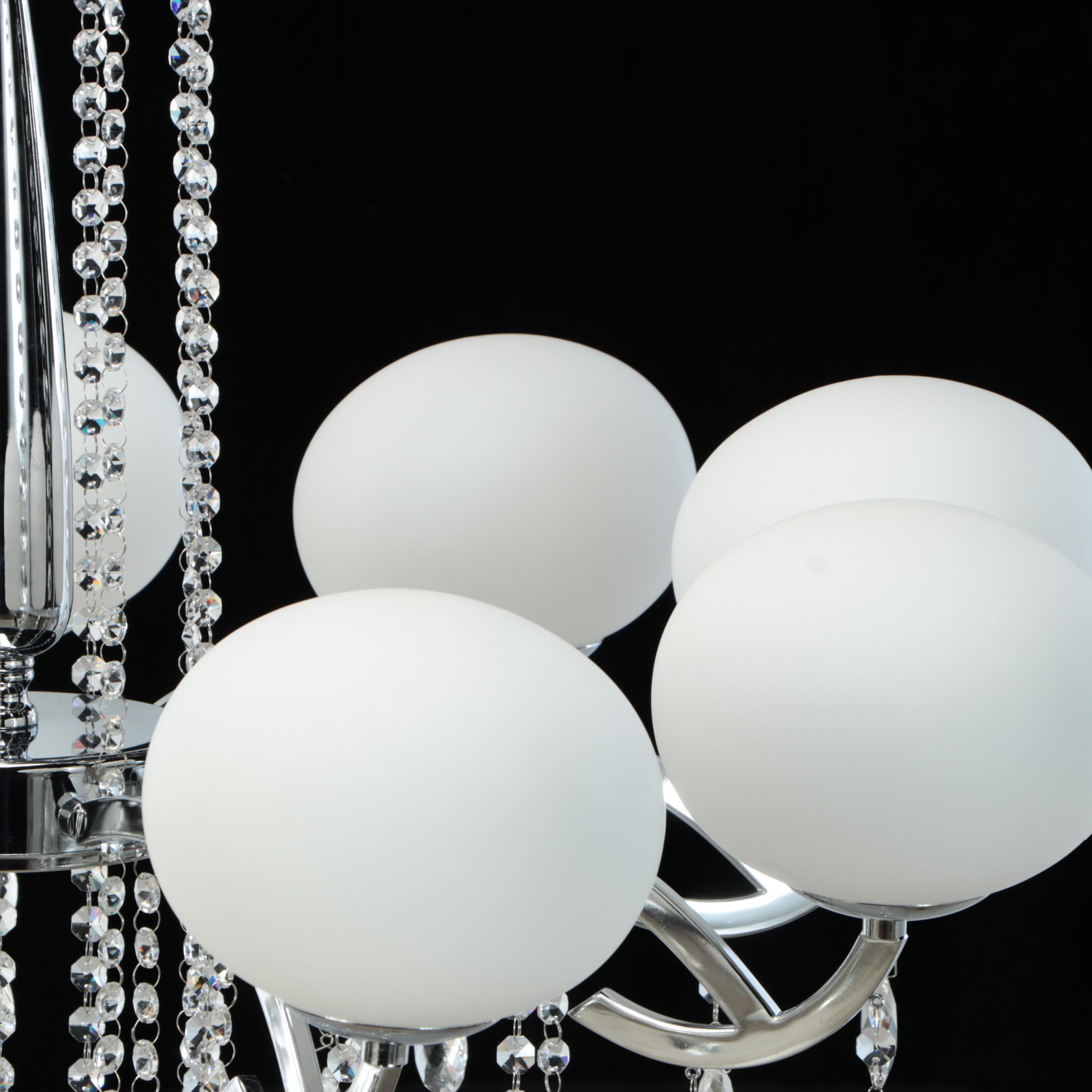 Contemporary Acrylic and Crystal Prisms Nine-Arm Chandelier, 21st C