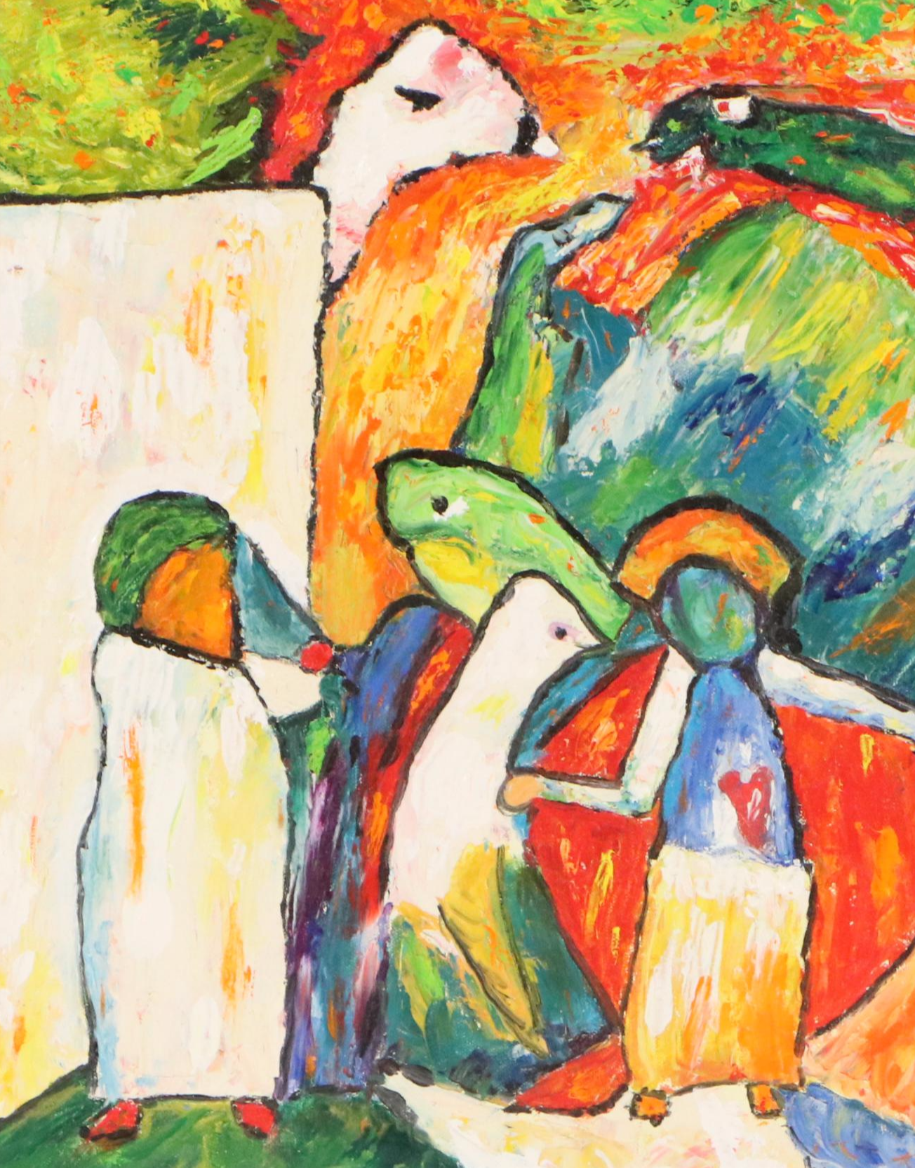 Judson Wilson Modern Abstract Oil Painting, Late 20th Century