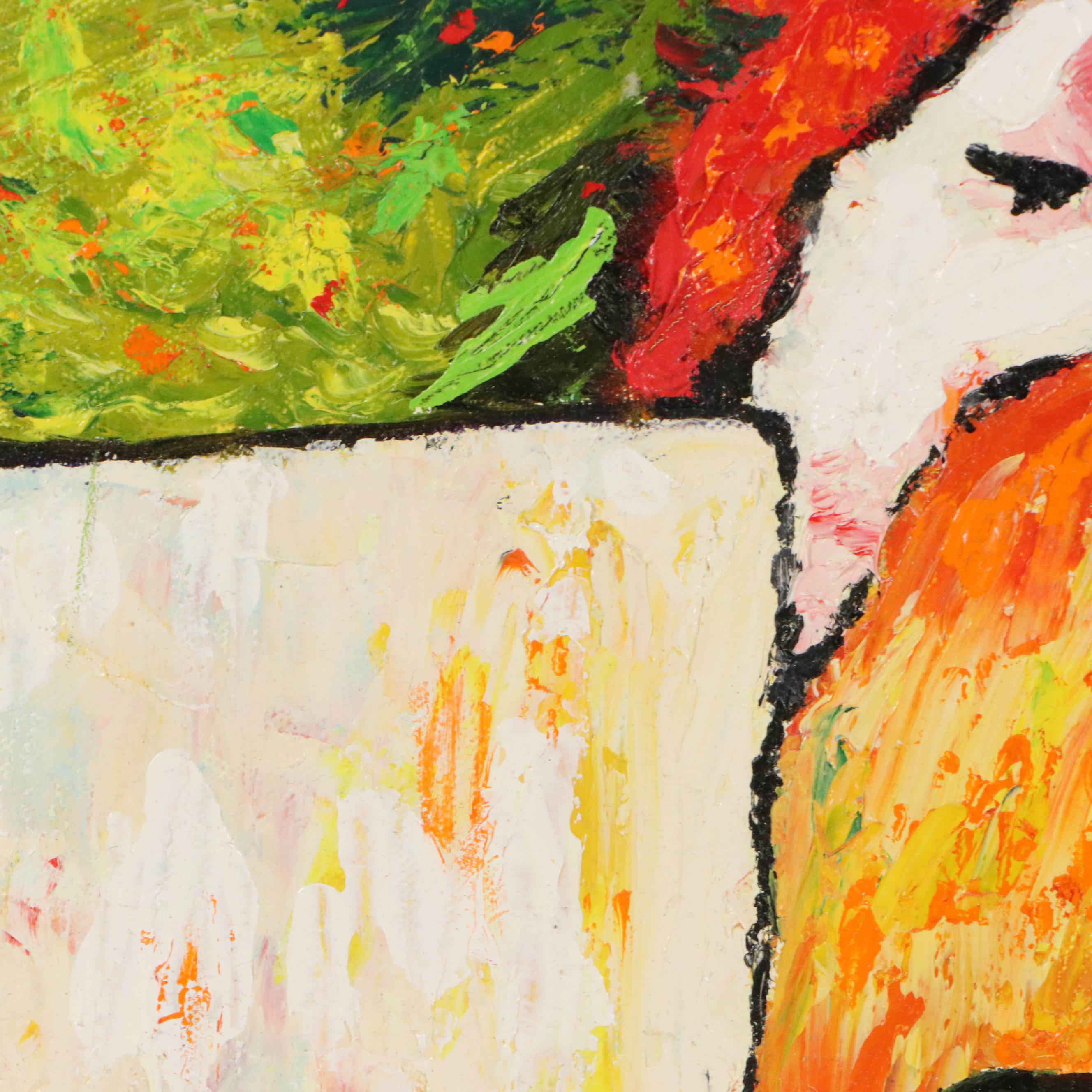 Judson Wilson Modern Abstract Oil Painting, Late 20th Century