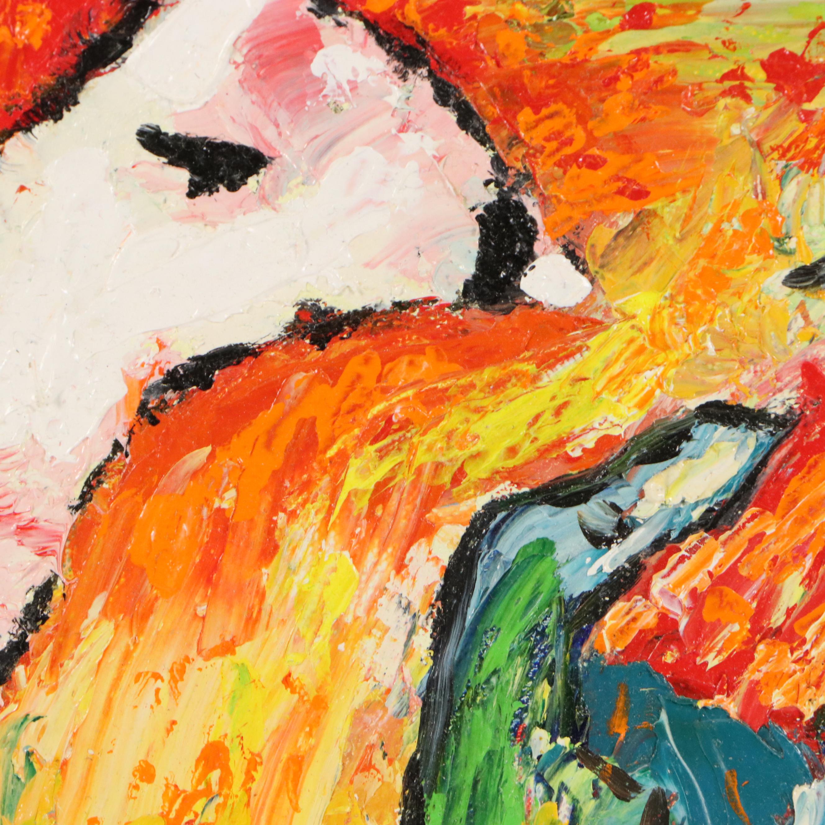 Judson Wilson Modern Abstract Oil Painting, Late 20th Century