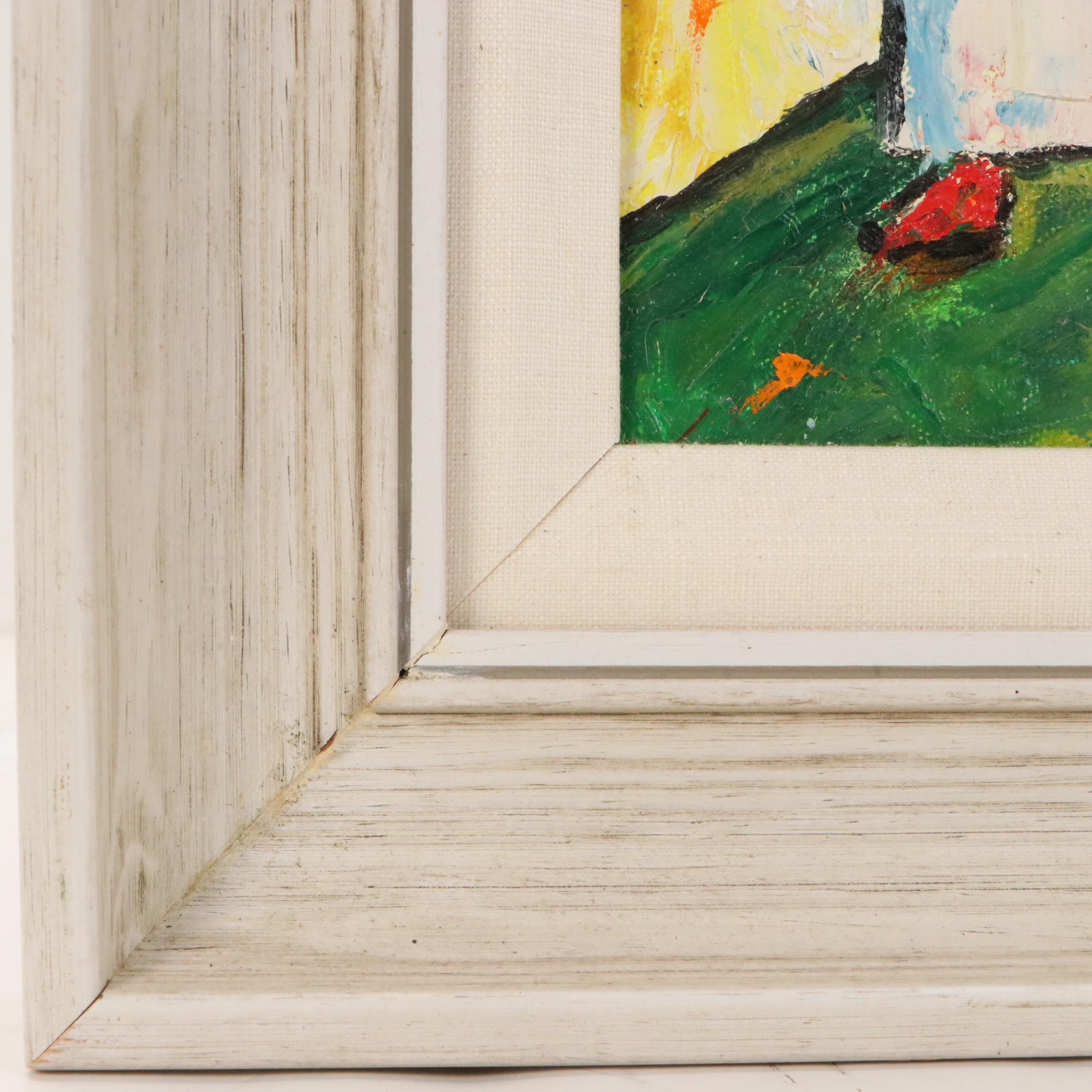 Judson Wilson Modern Abstract Oil Painting, Late 20th Century