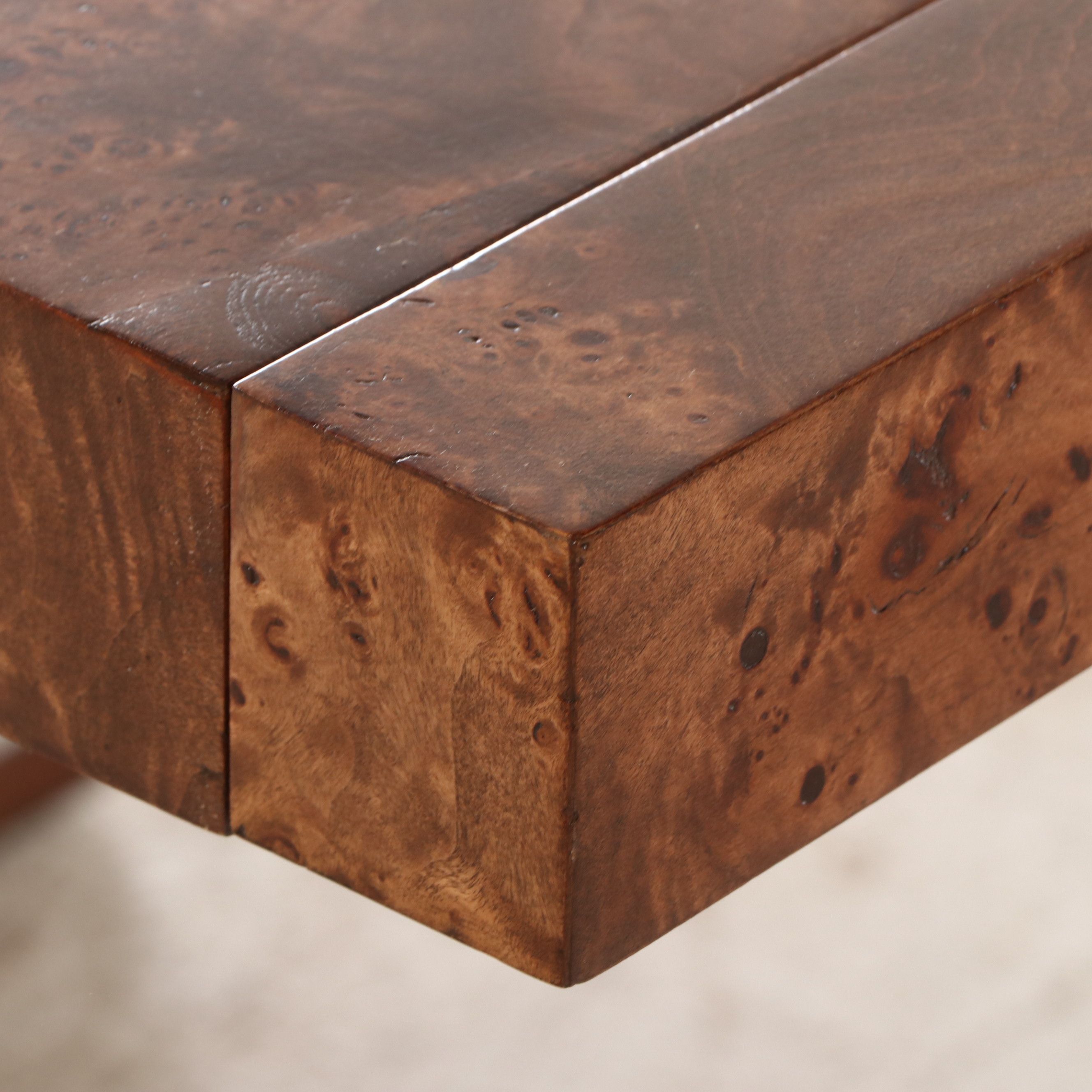 Thomasville Modernist Style Burl Wood Dining Table, Manner of Milo Baughman