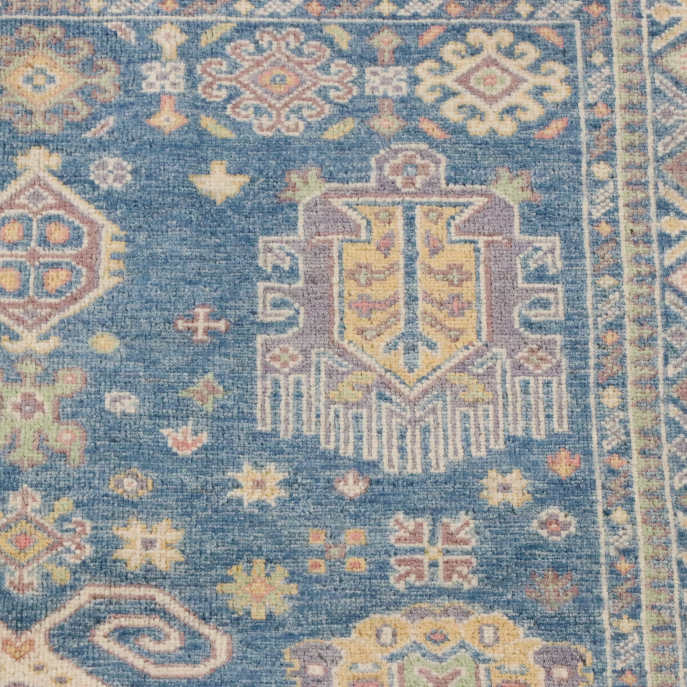 4' x 5'8 Hand-Knotted Afghan Kazak Area Rug