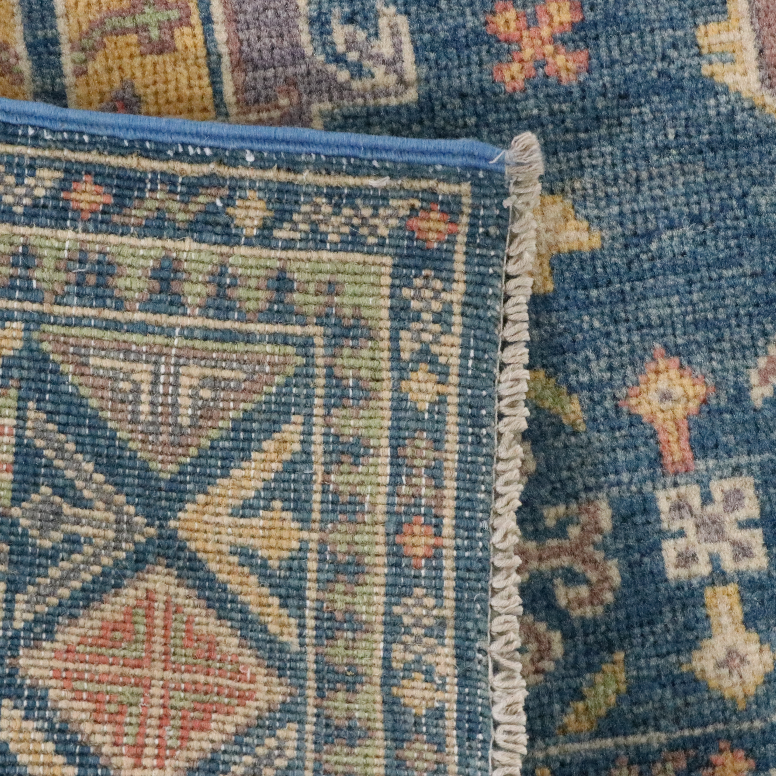 4' x 5'8 Hand-Knotted Afghan Kazak Area Rug