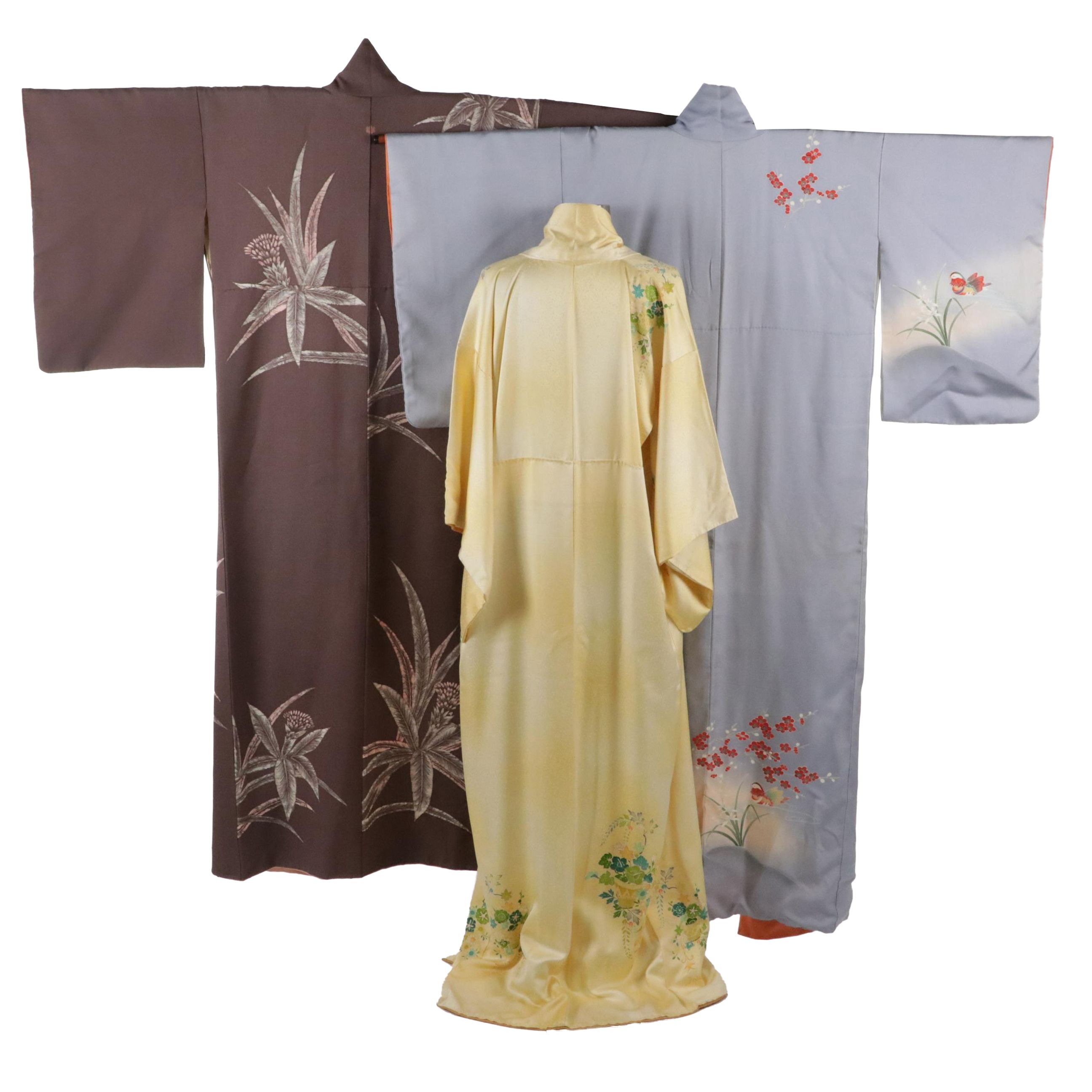 Japanese Hōmongi Kimono in Silk