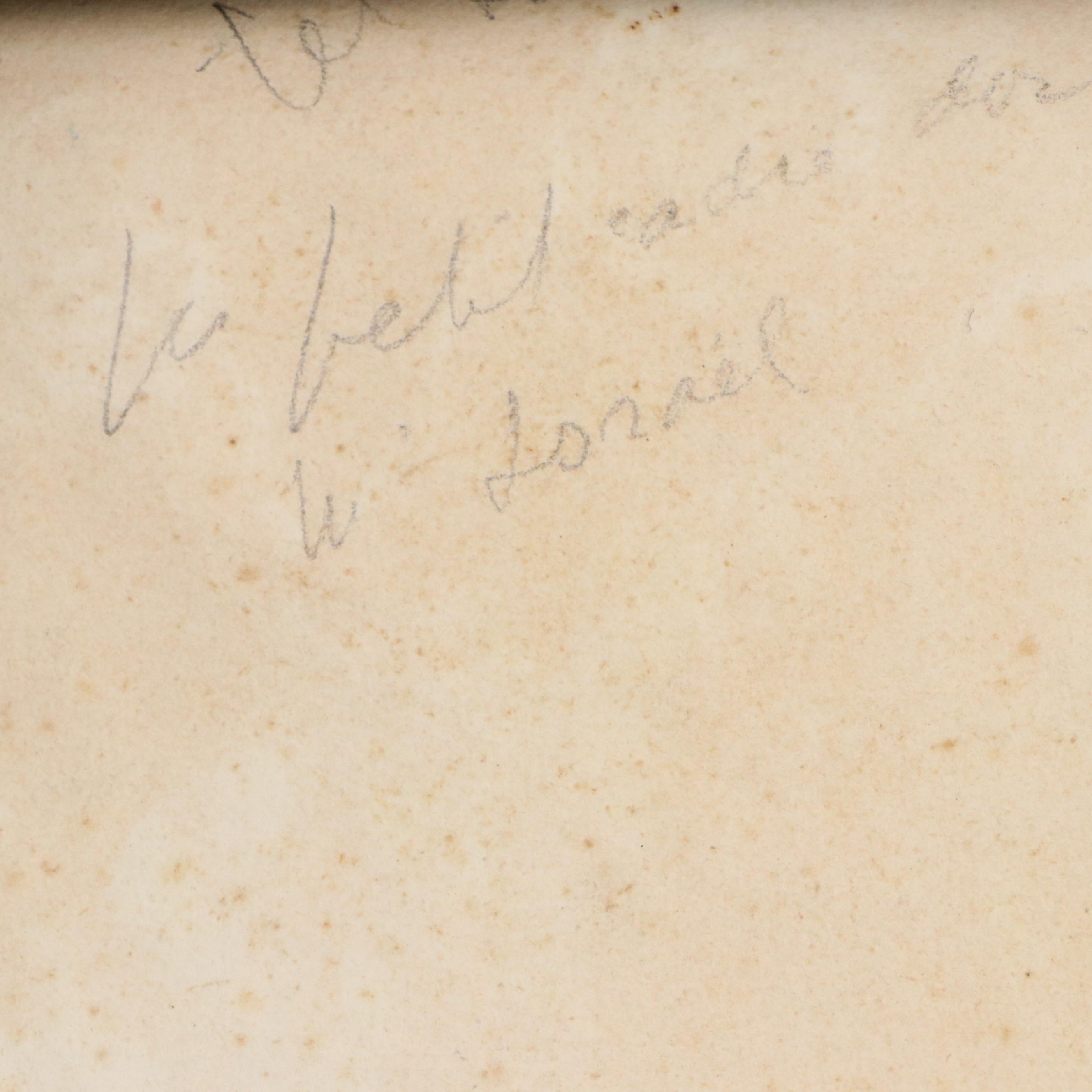 Watercolor Painting Depicting Israeli Young Child and Older Man, 1931