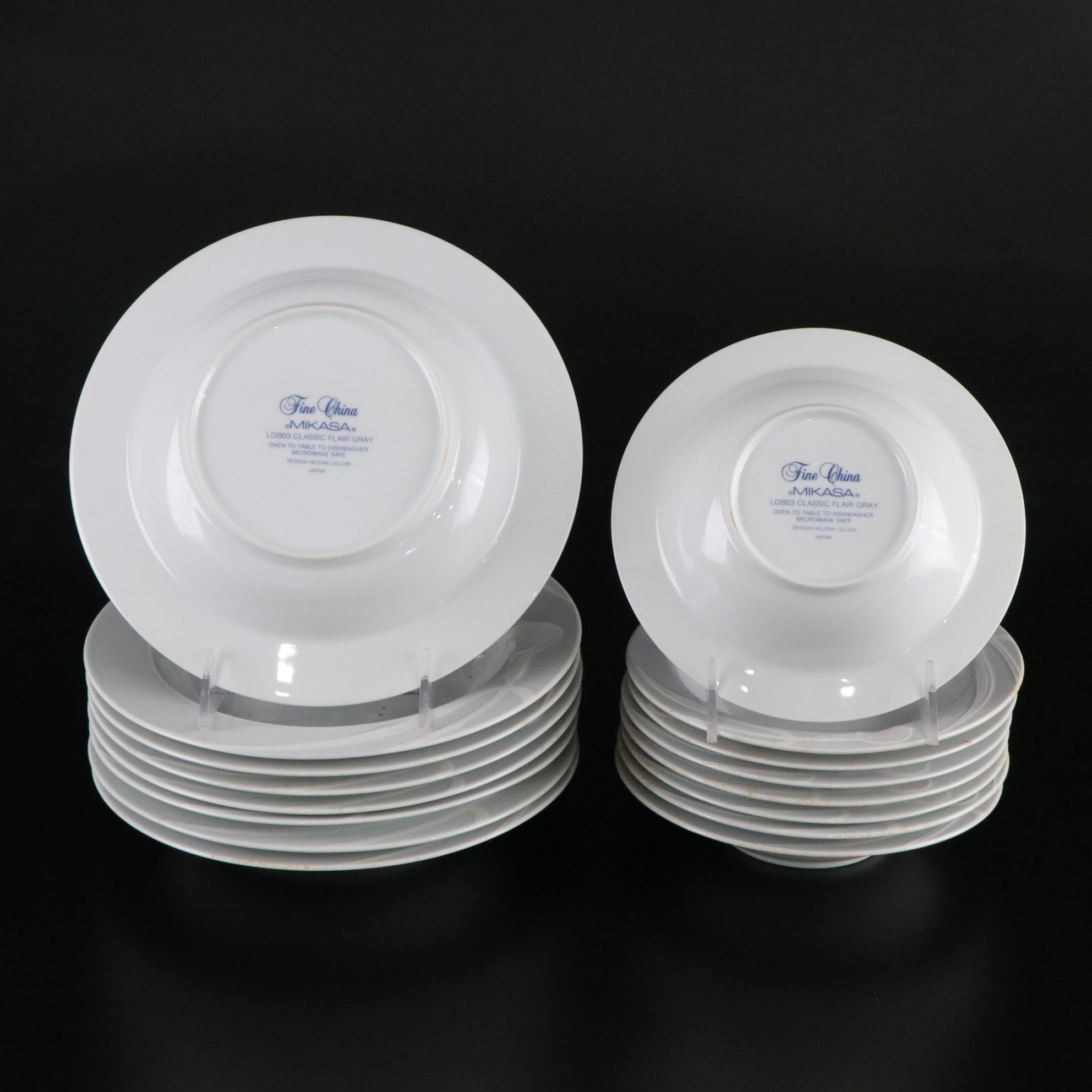 Mikasa "Classic Flair Gray" Dinnerware Set for 8 with Coffee Service