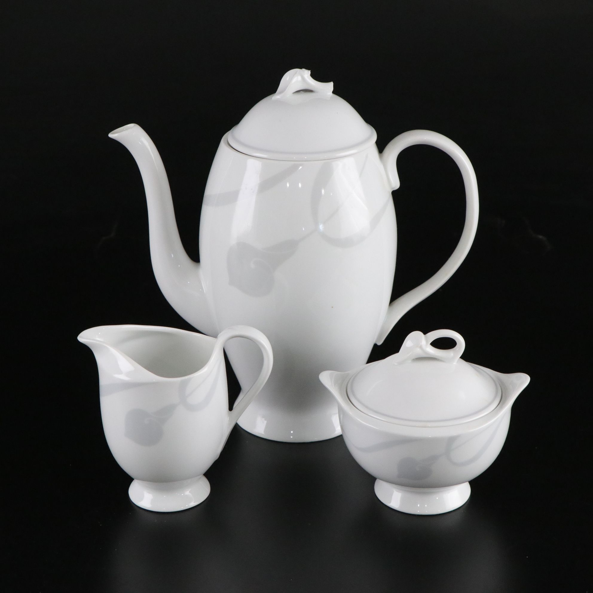 Mikasa "Classic Flair Gray" Dinnerware Set for 8 with Coffee Service