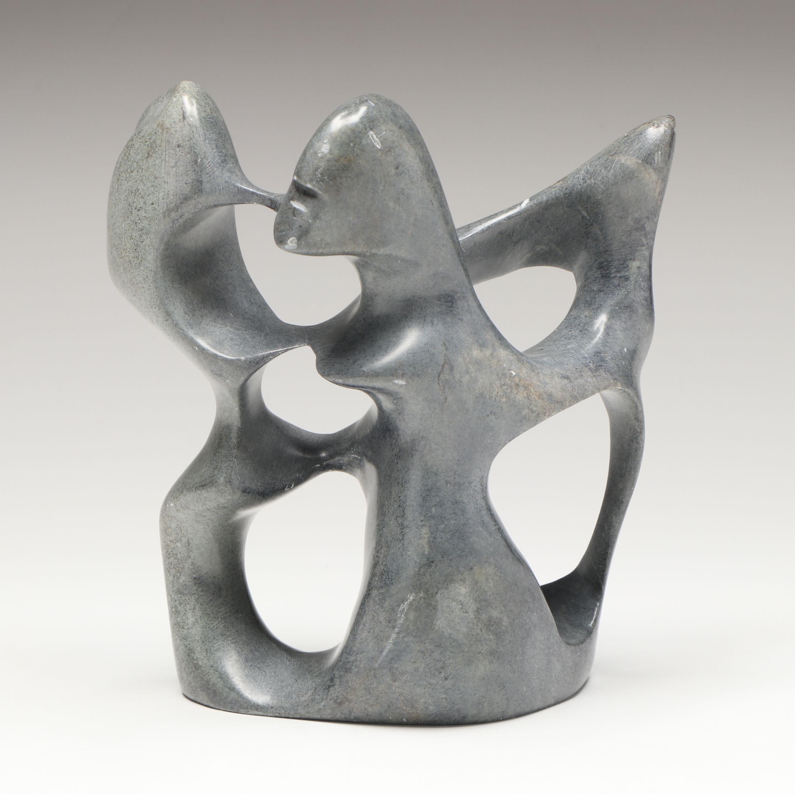 Alex Alikashuak Inuit Carved Soapstone Sculpture