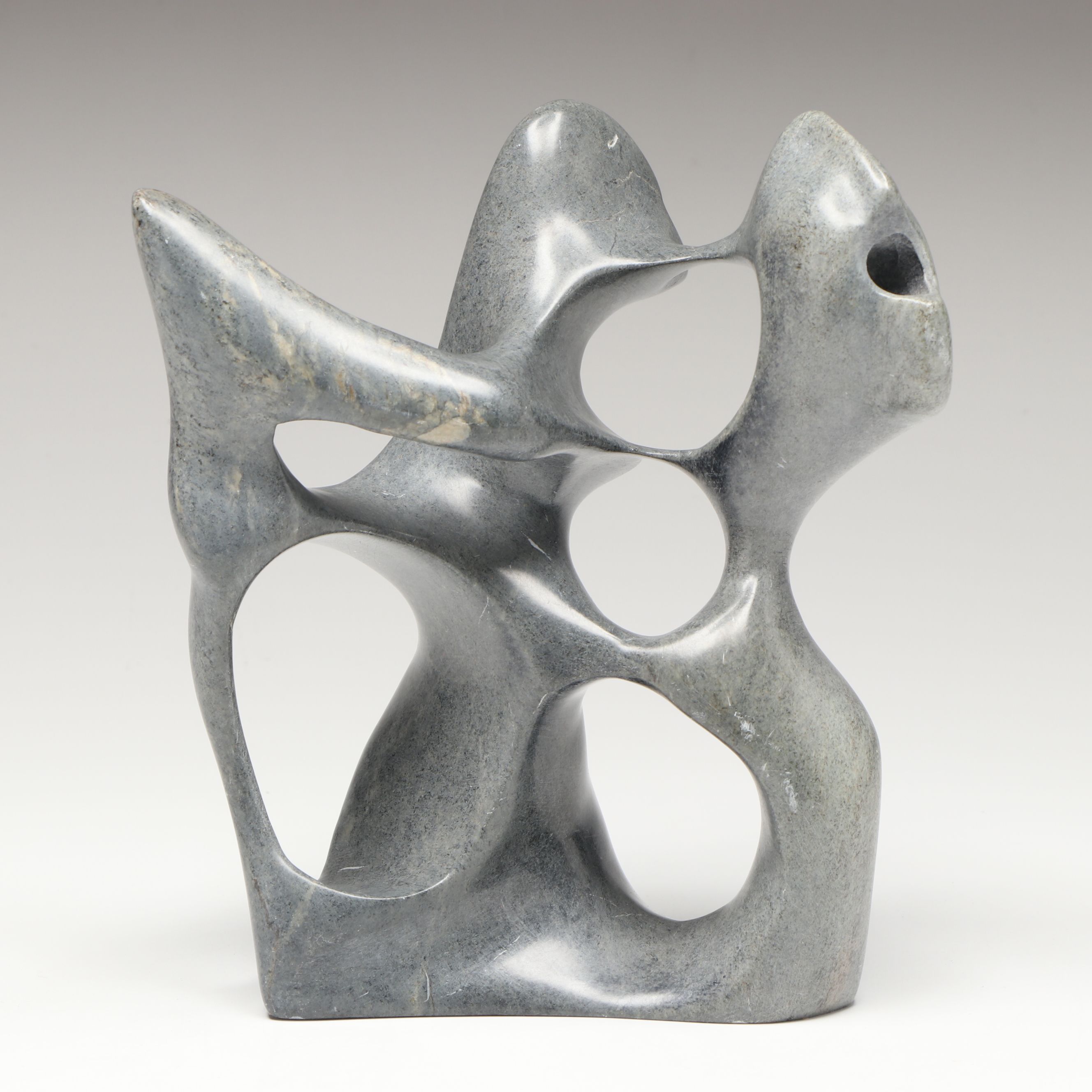 Alex Alikashuak Inuit Carved Soapstone Sculpture