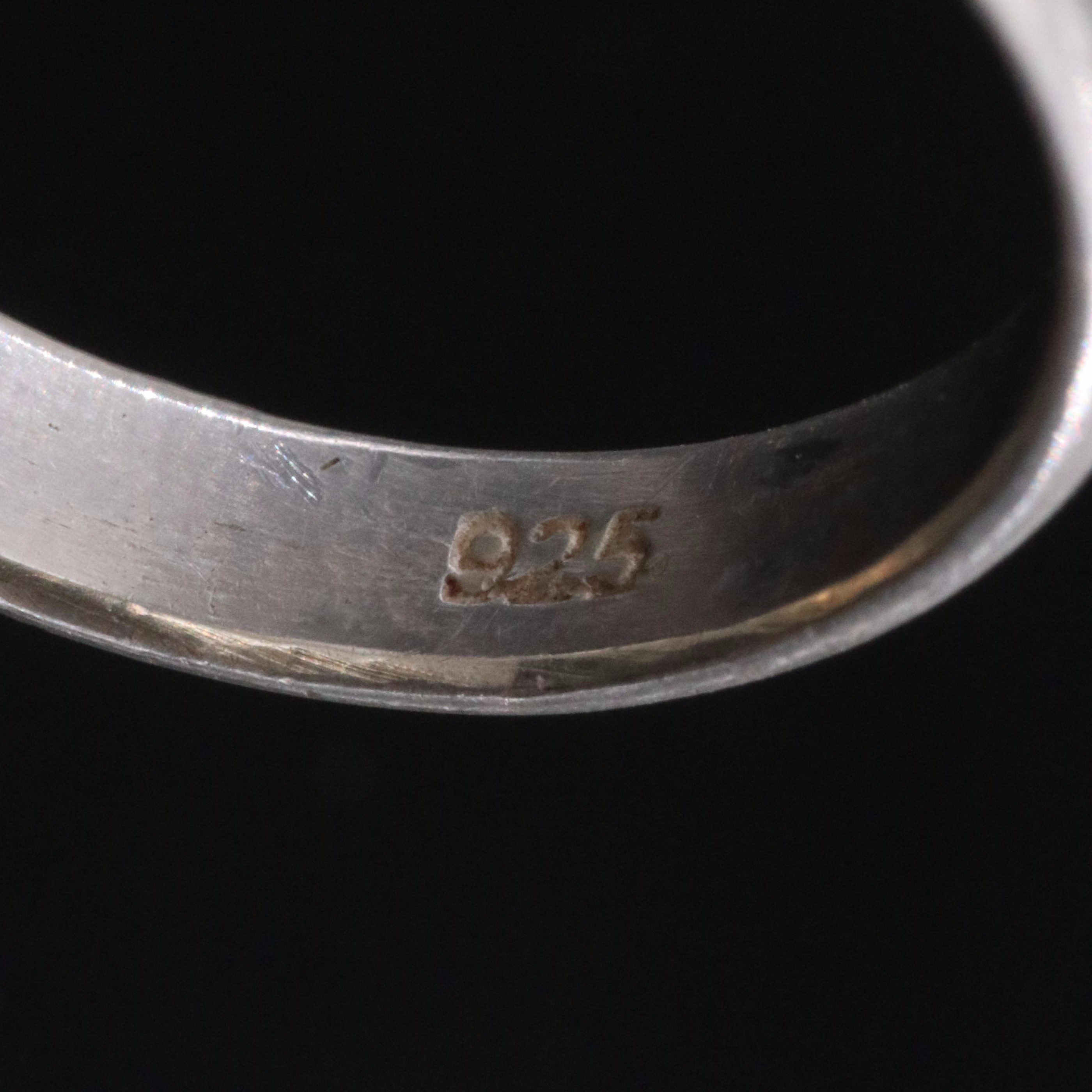 Sterling Rainbow Moonstone Ring