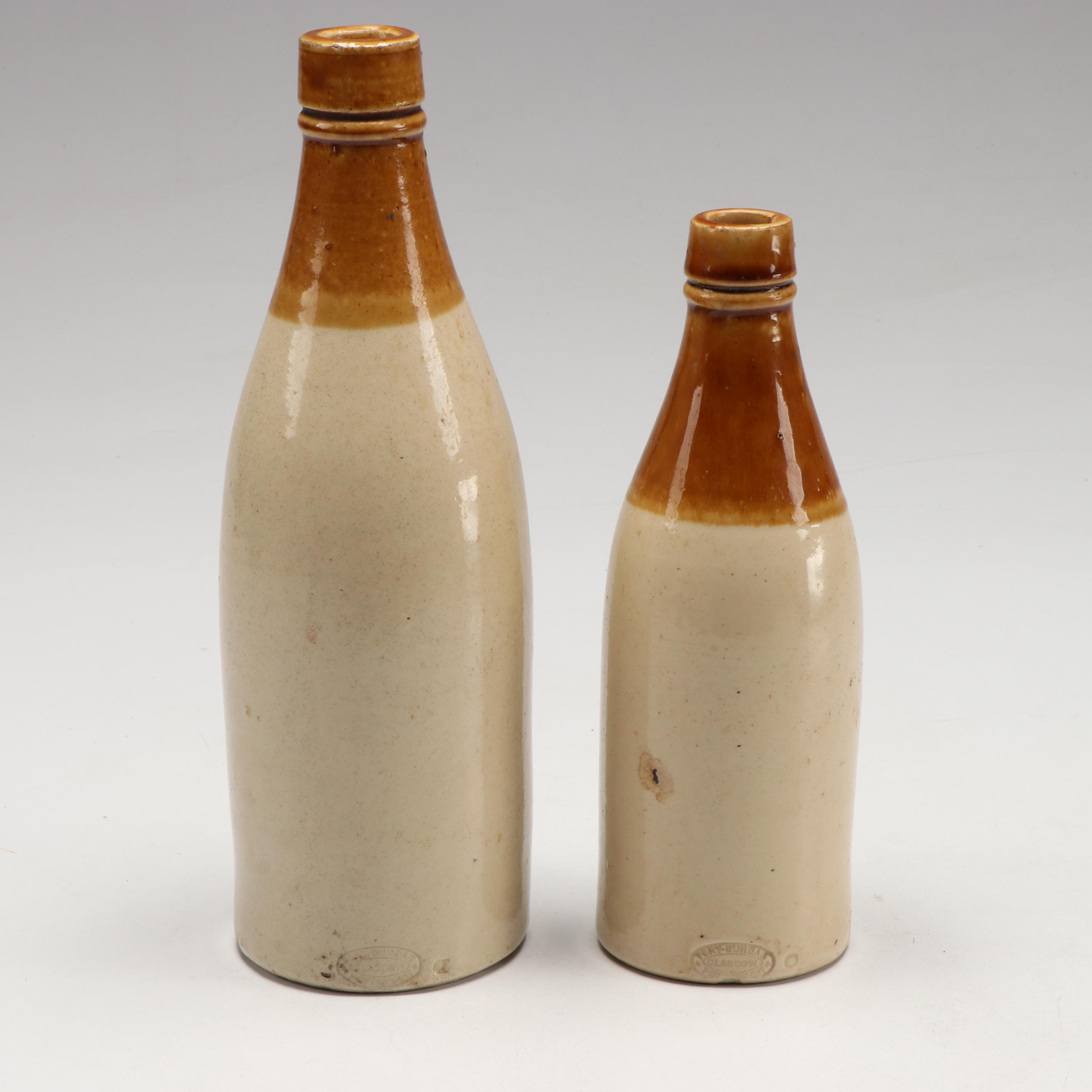 Christian Moerlein Stoneware Beer Bottles, Late 19th/Early 20th C.