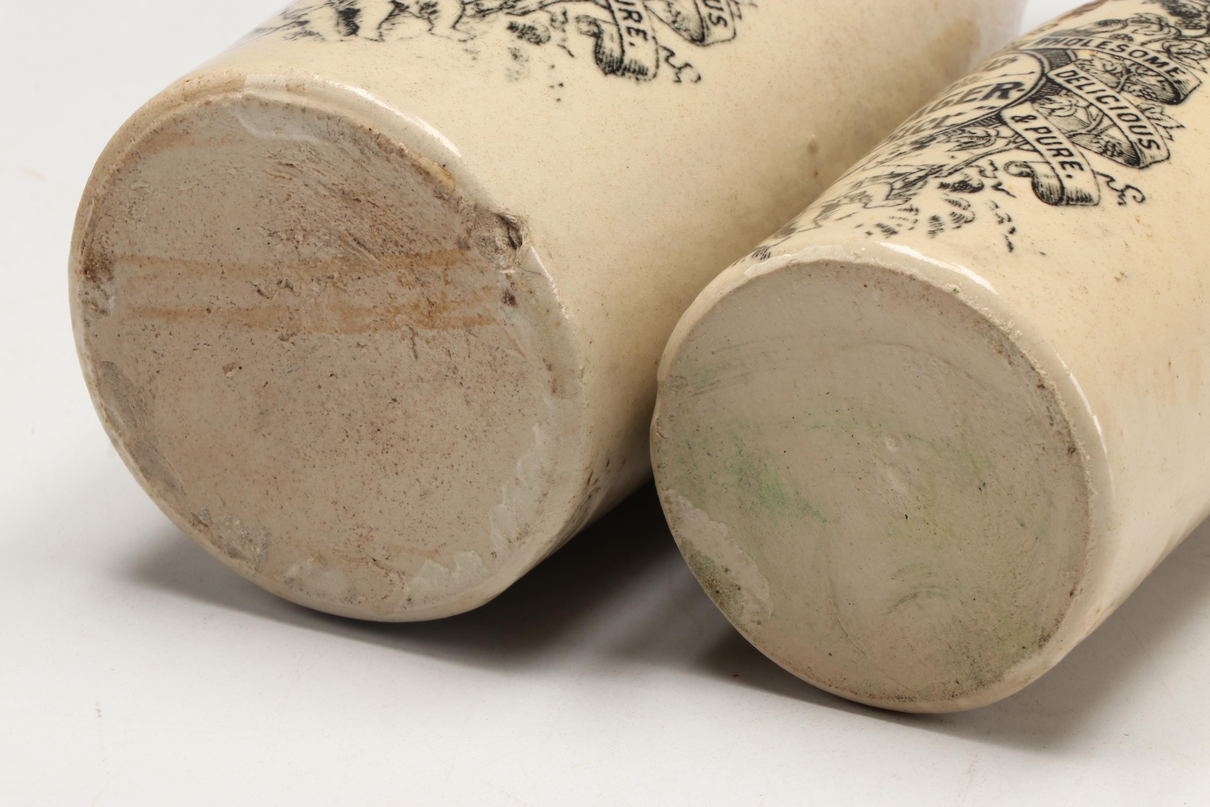 Christian Moerlein Stoneware Beer Bottles, Late 19th/Early 20th C.