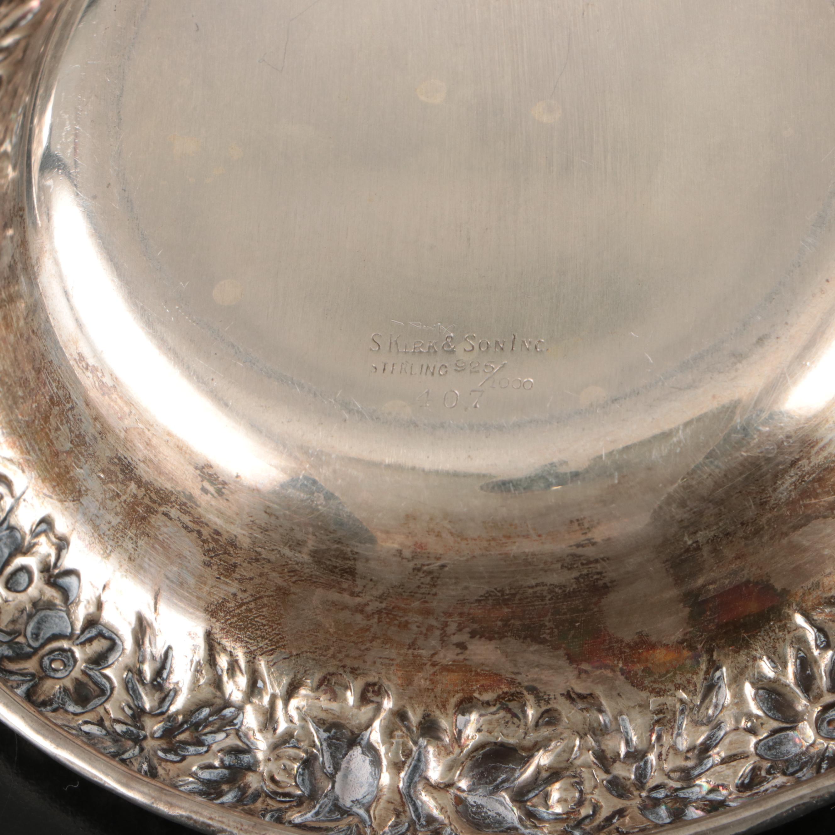 S. Kirk & Son Sterling Silver Bowls with Candle Holder and Thimbles