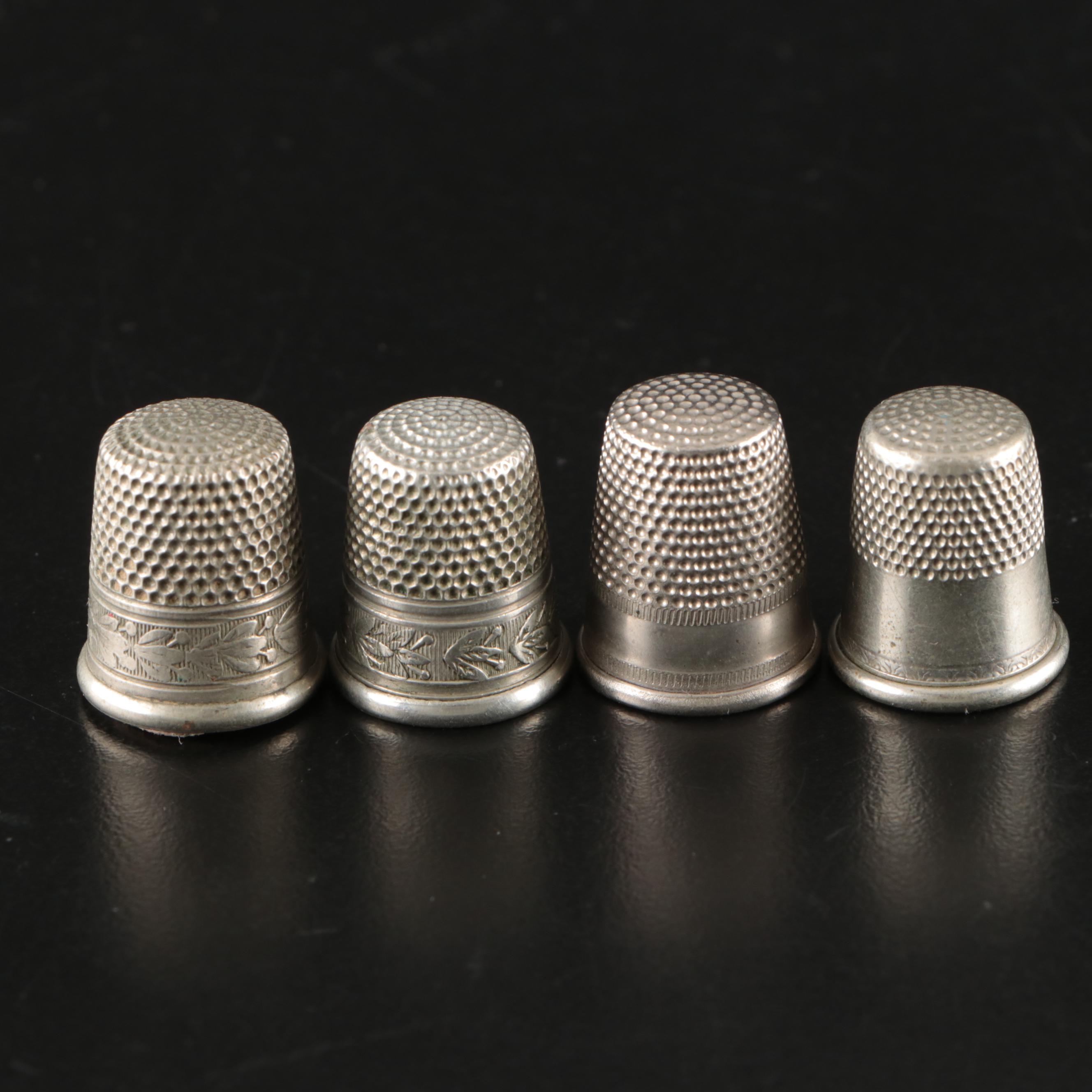 S. Kirk & Son Sterling Silver Bowls with Candle Holder and Thimbles