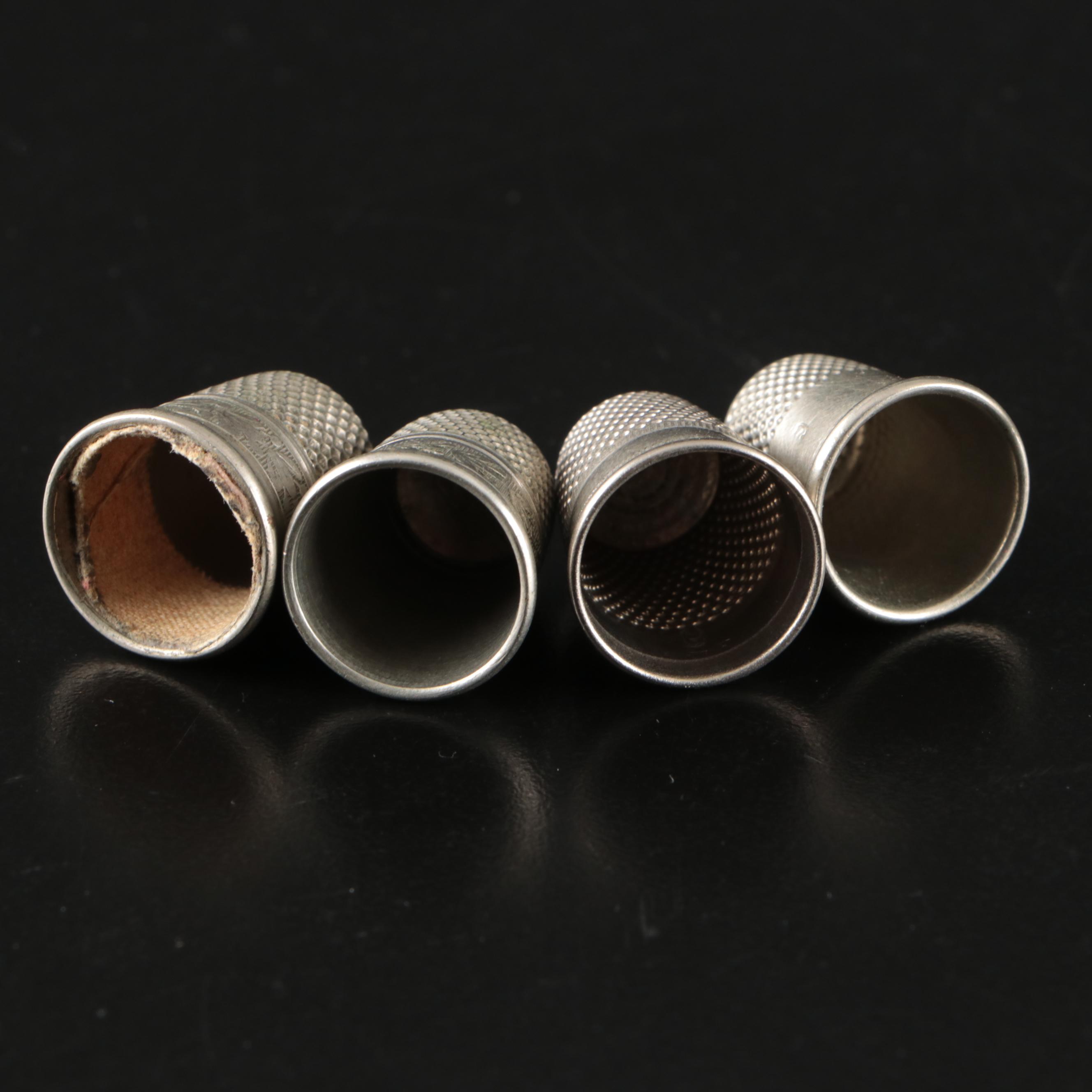 S. Kirk & Son Sterling Silver Bowls with Candle Holder and Thimbles