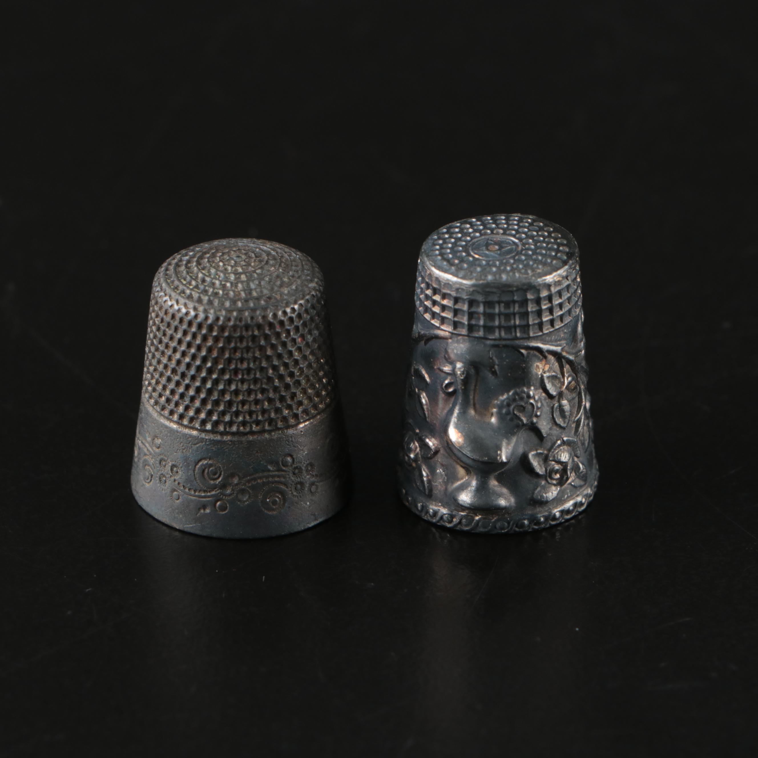 S. Kirk & Son Sterling Silver Bowls with Candle Holder and Thimbles