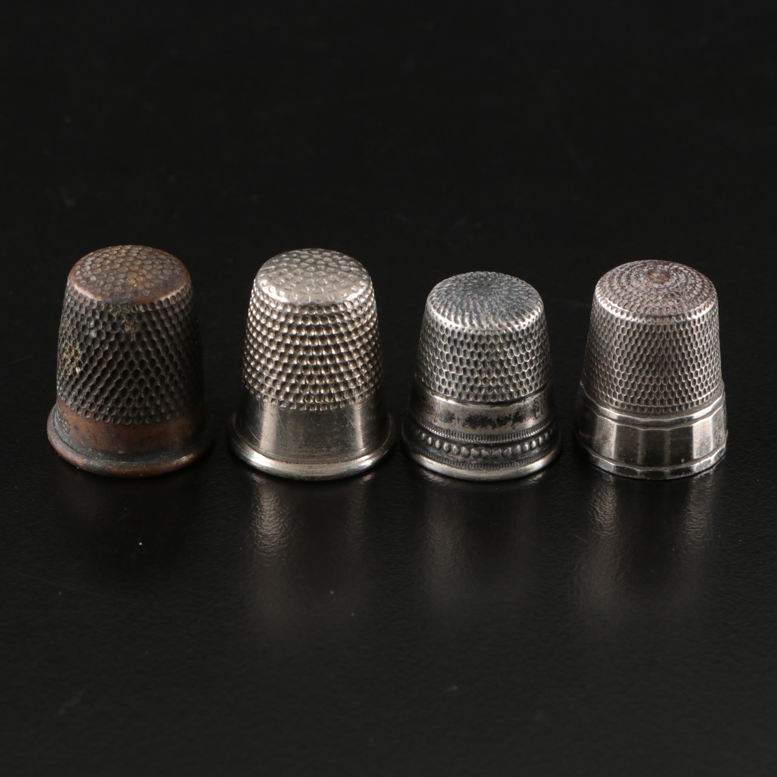 S. Kirk & Son Sterling Silver Bowls with Candle Holder and Thimbles