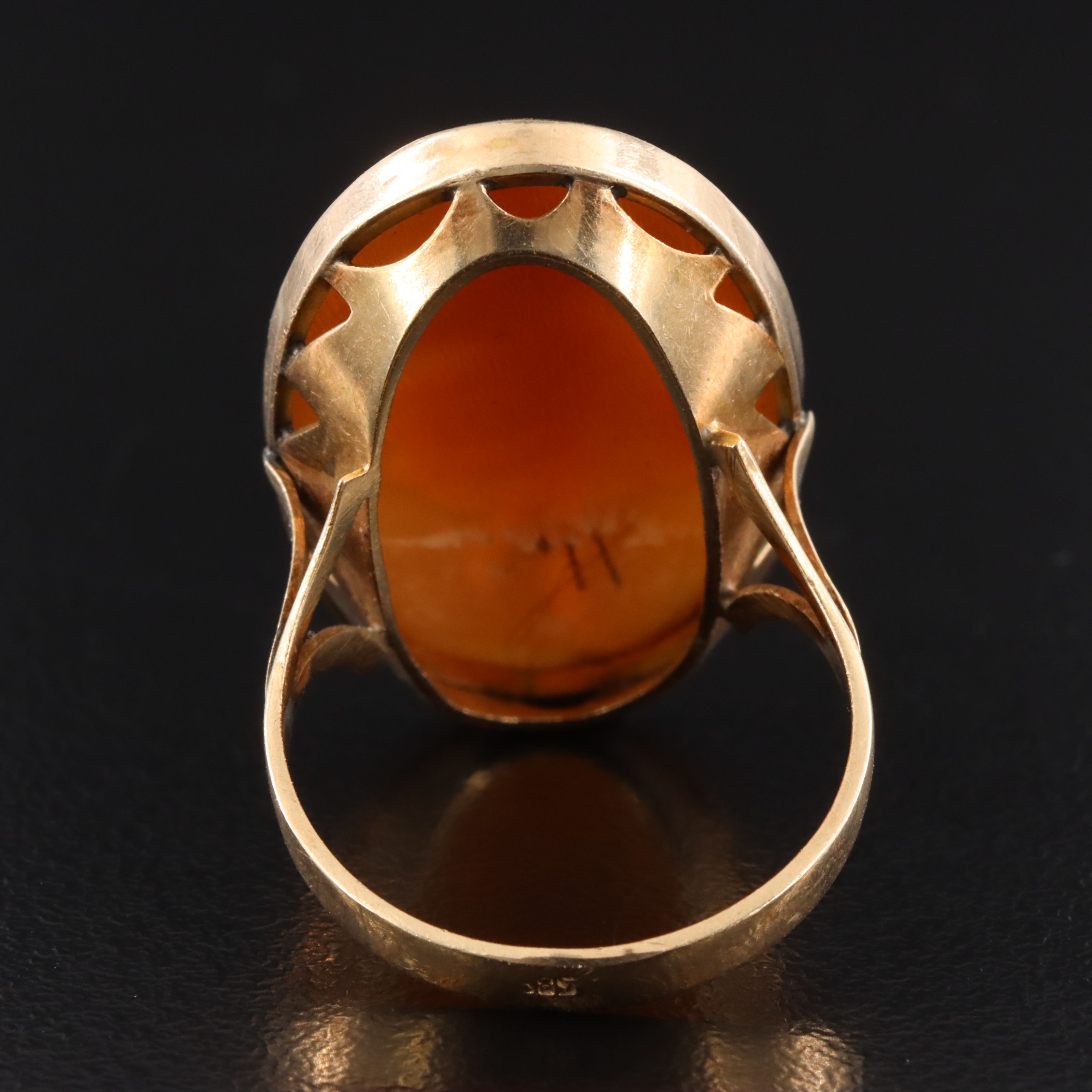 14K Shell Cameo Ring