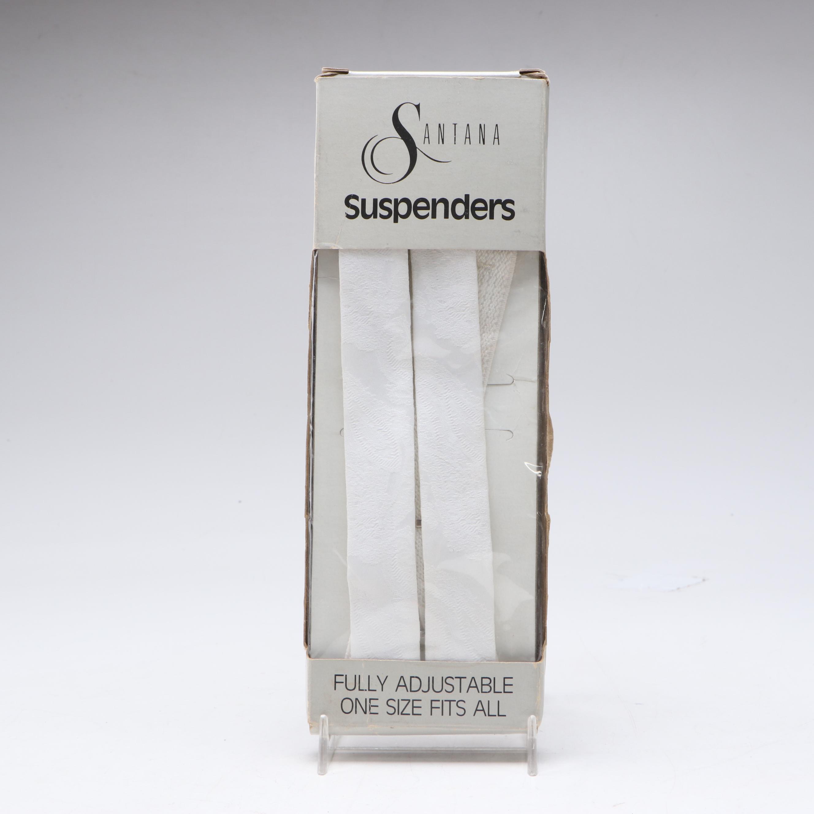 Santana Vintage Suspenders, Mickey Mouse Paisley Printed Cummerbund & Bow Tie