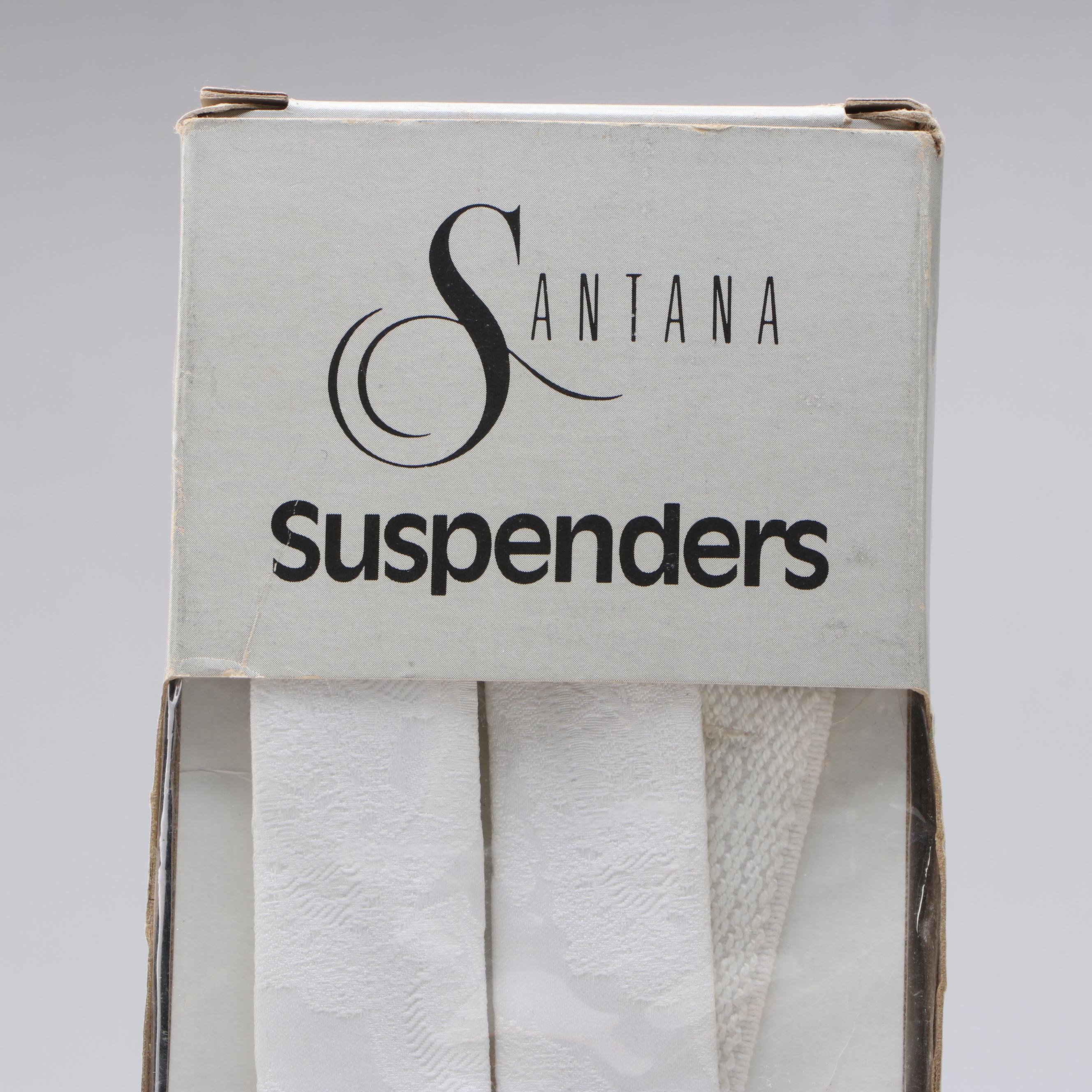 Santana Vintage Suspenders, Mickey Mouse Paisley Printed Cummerbund & Bow Tie