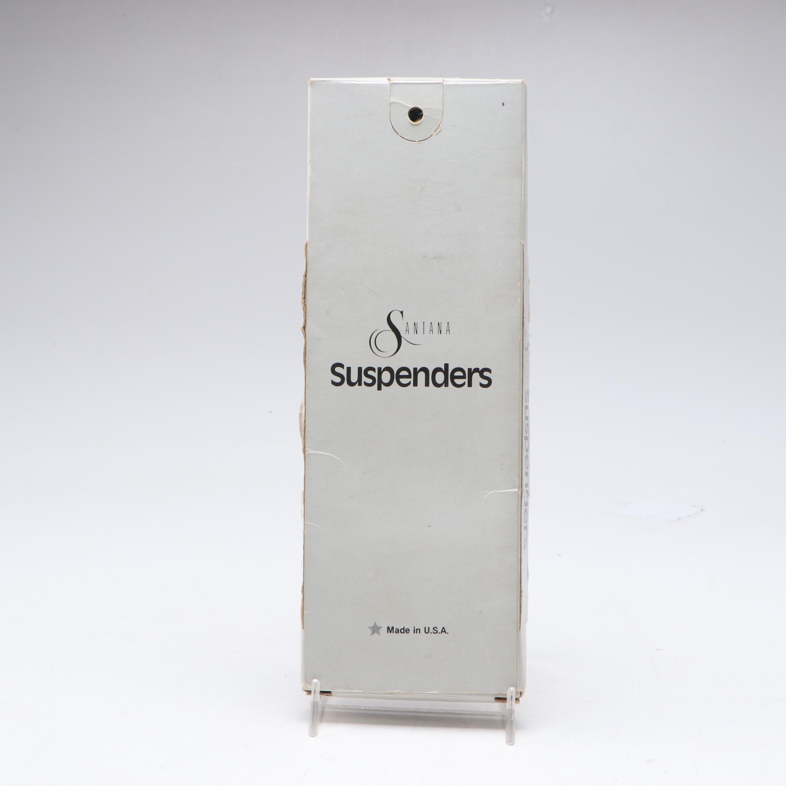 Santana Vintage Suspenders, Mickey Mouse Paisley Printed Cummerbund & Bow Tie