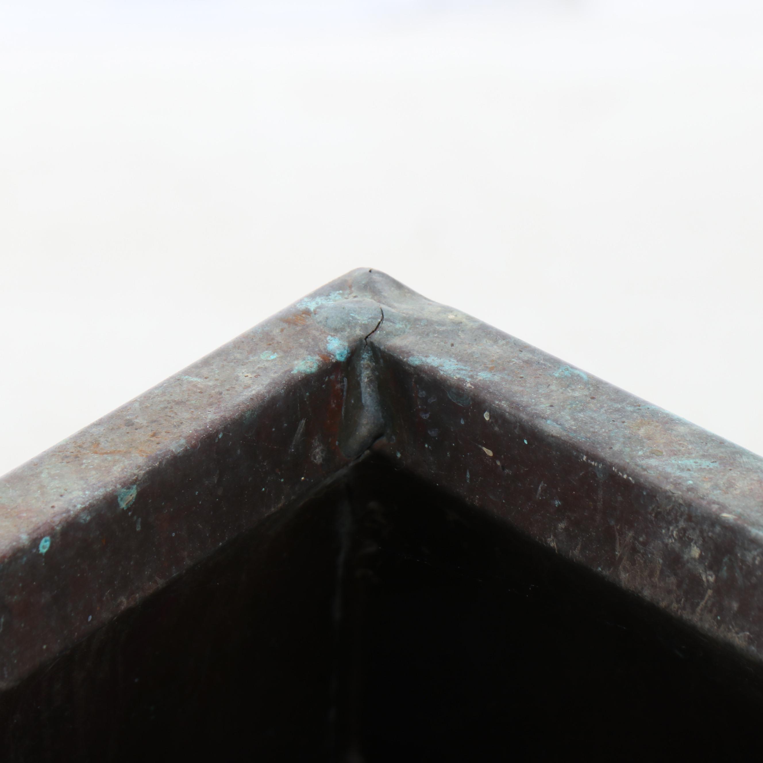 Patinated Metal Planter