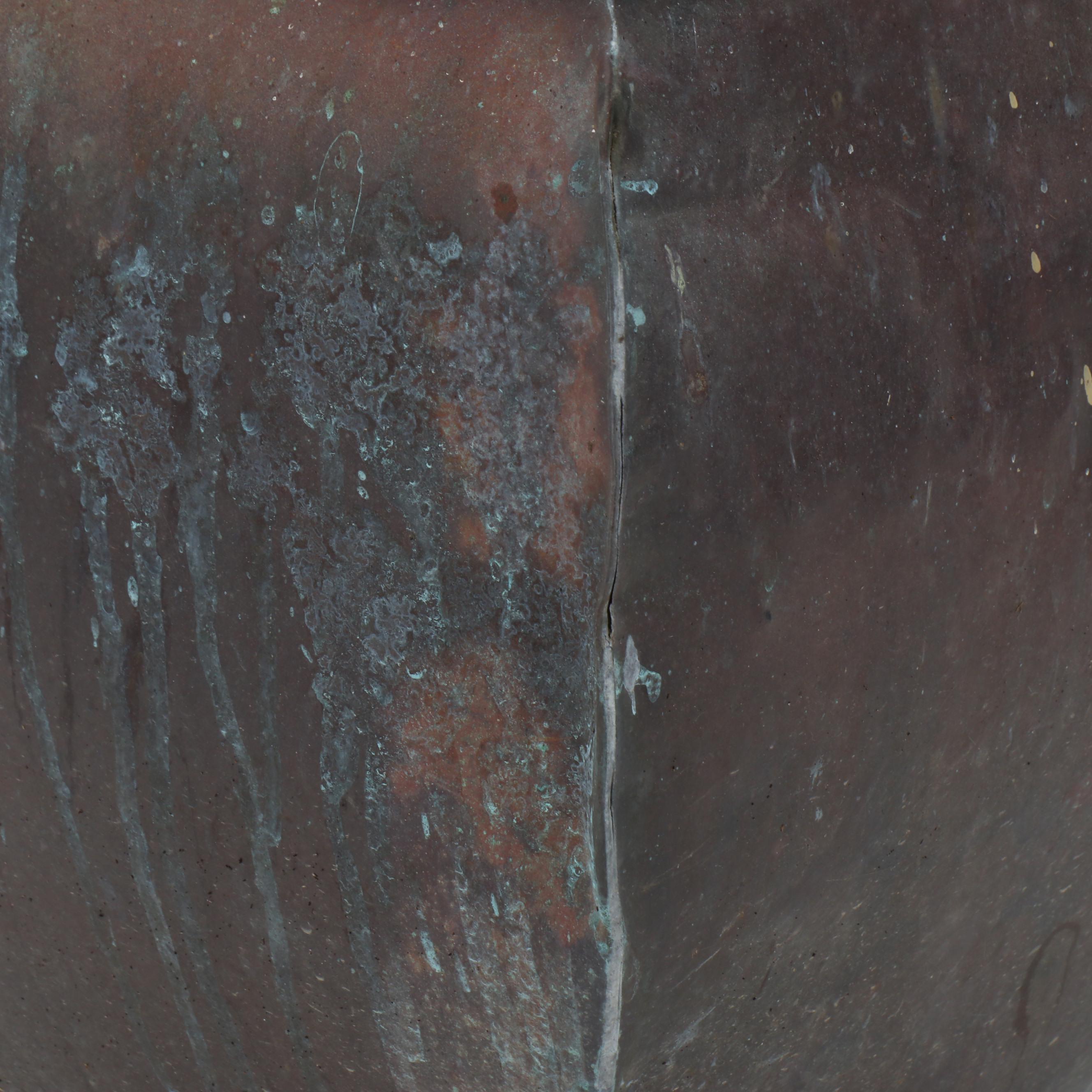 Patinated Metal Planter