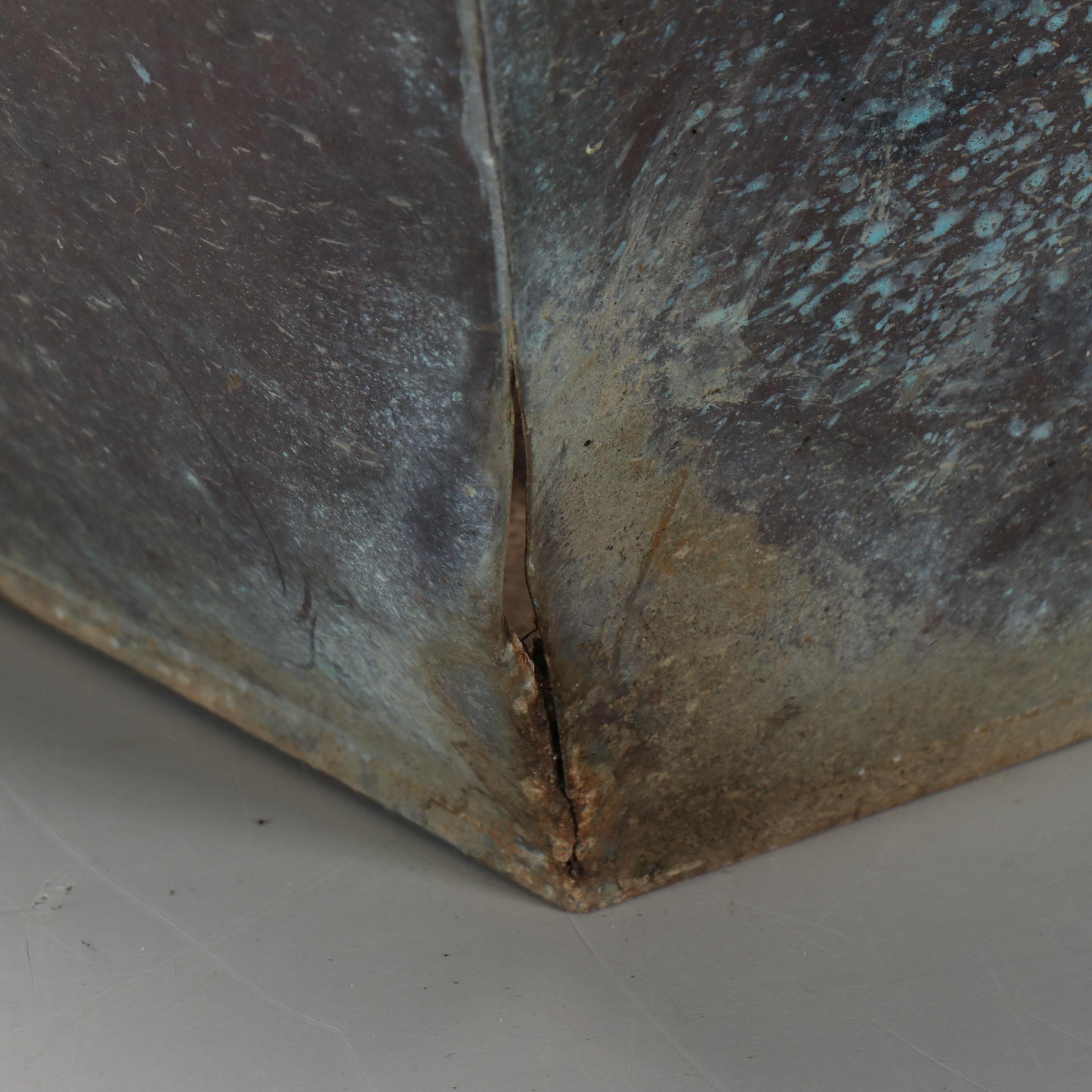 Patinated Metal Planter