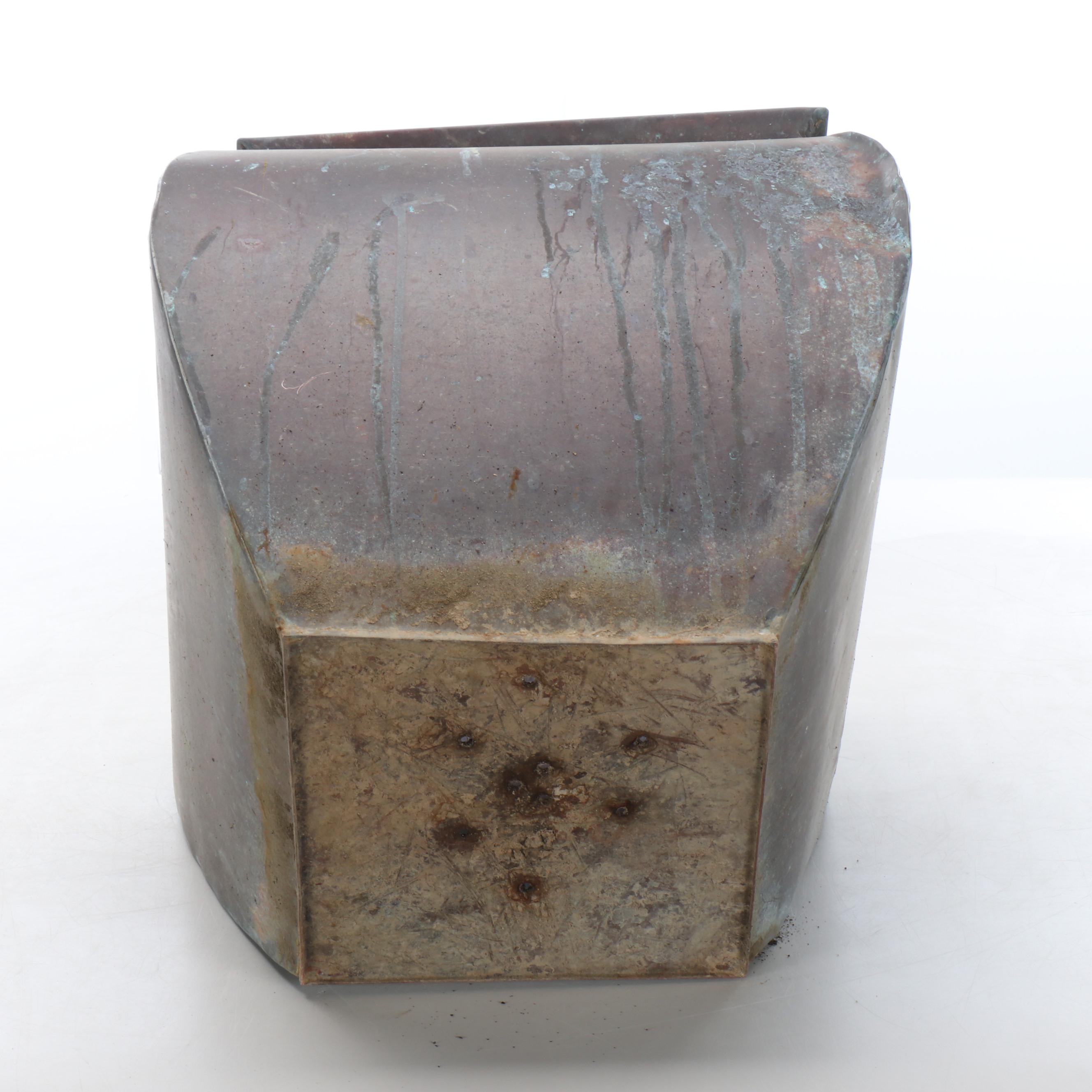 Patinated Metal Planter