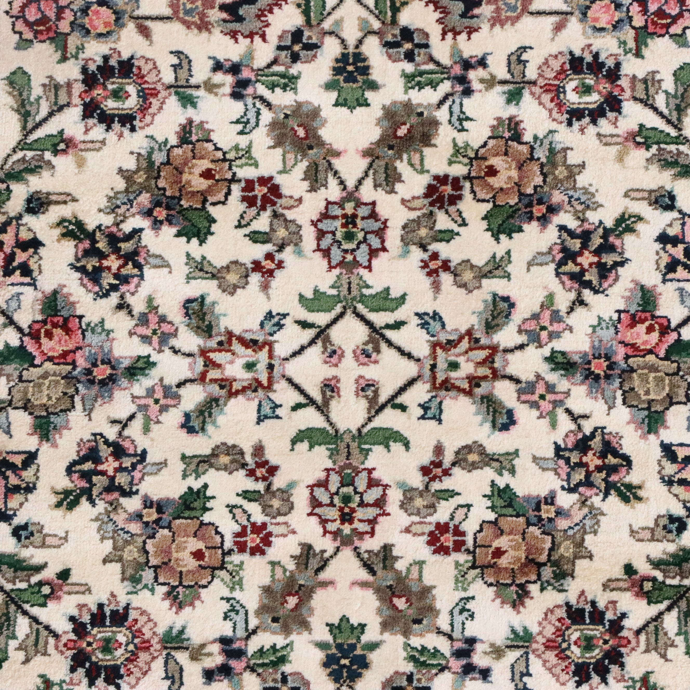 2'6 x 16'6 Hand-Knotted Persian Tabriz Silk Carpet Runner