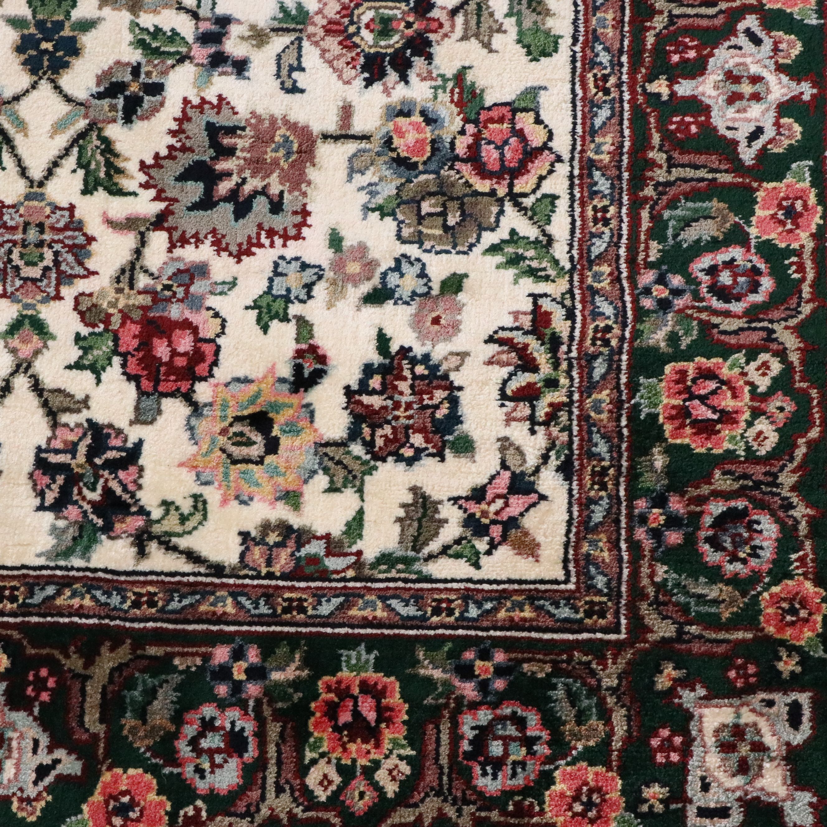 2'6 x 16'6 Hand-Knotted Persian Tabriz Silk Carpet Runner