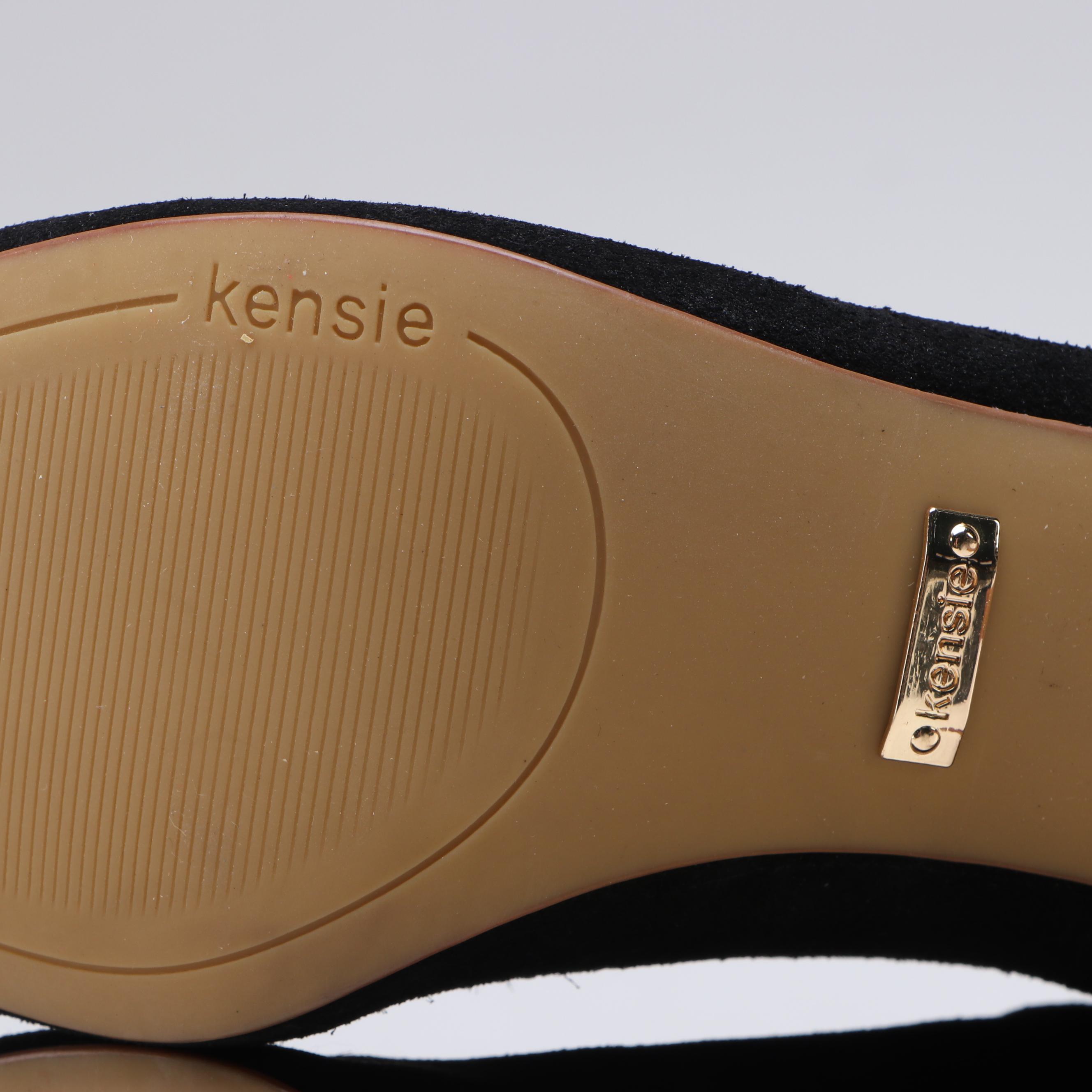 Kensie Black Suede Drawstring Slouchy Natthan Boots