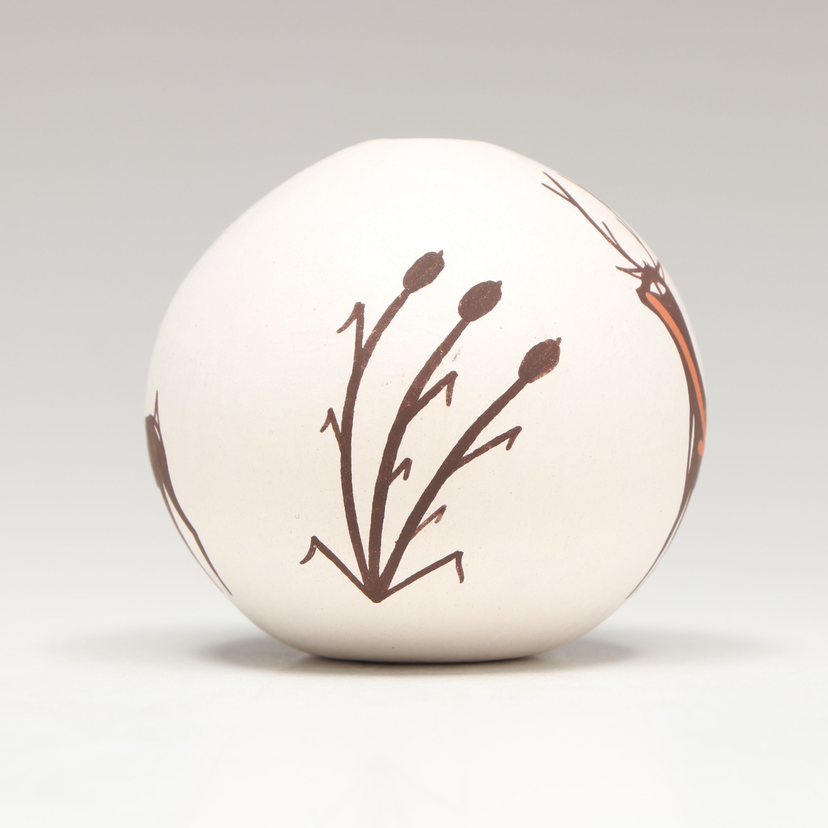 Agnes Peynetsa Zuni Heartline Deer Pueblo Pottery Seed Pot