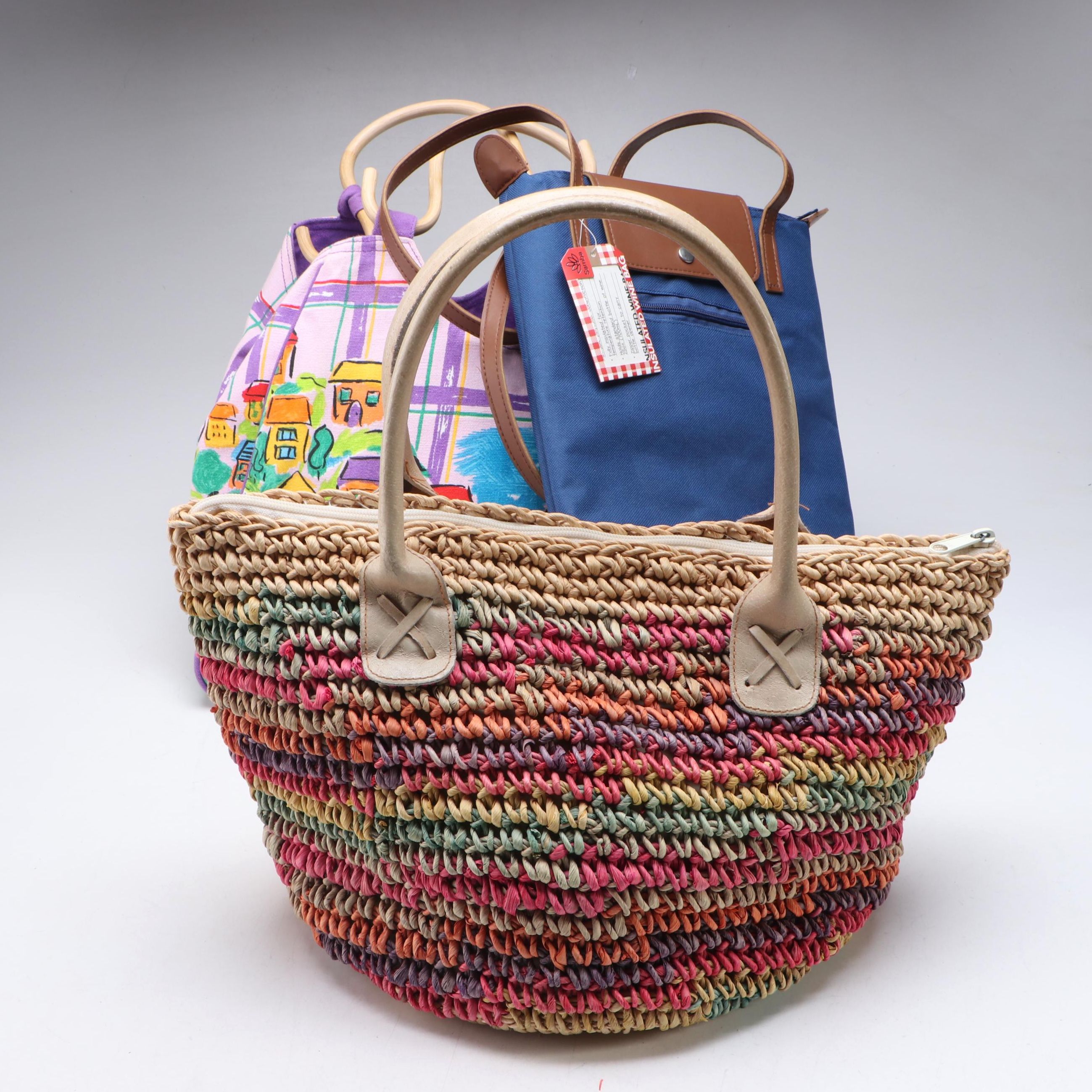 Samba Insulated Wine Zip Tote & Stainless Corkscrew With Sally Huss & Other Bags