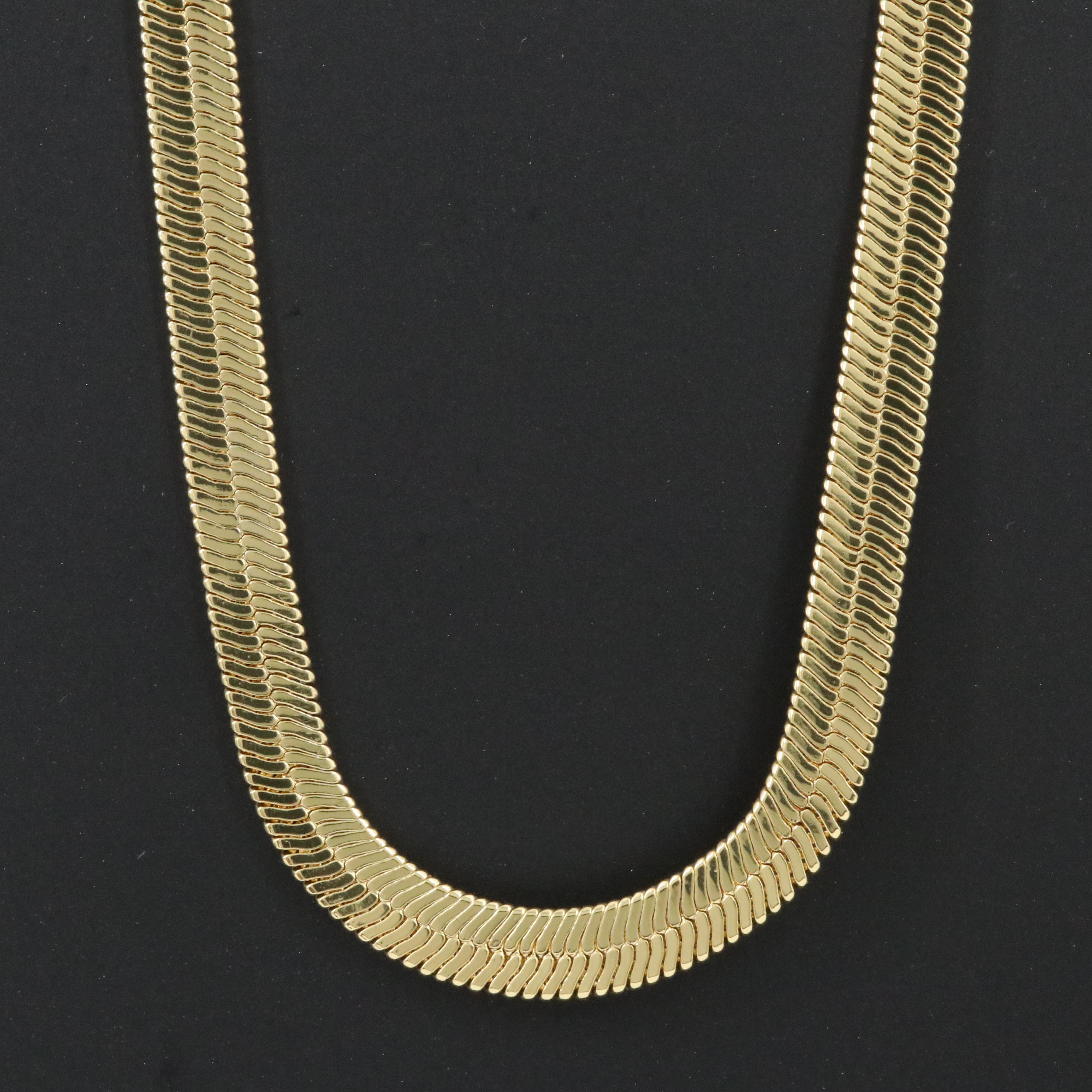 Gold-Filled Herringbone Chain Necklace