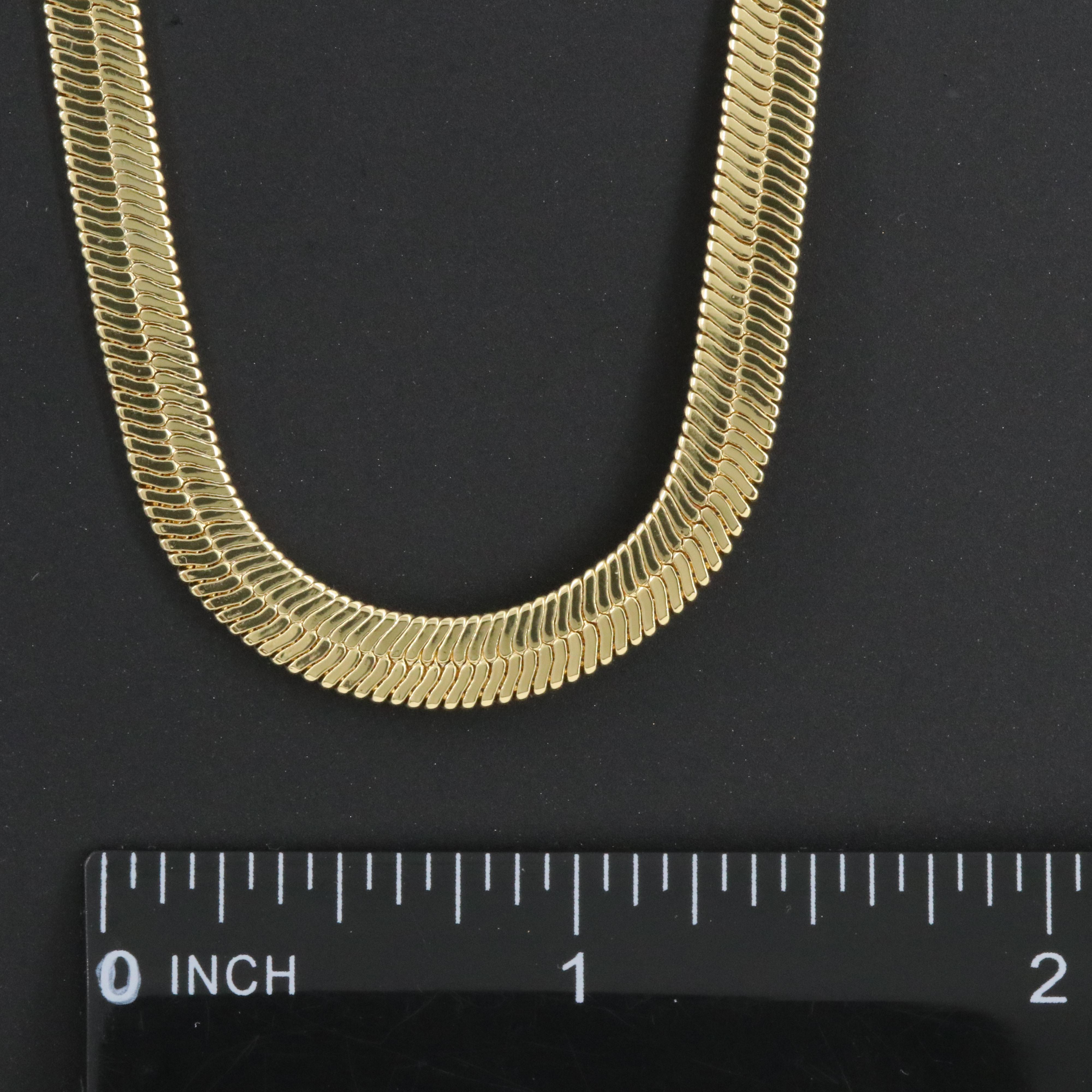 Gold-Filled Herringbone Chain Necklace