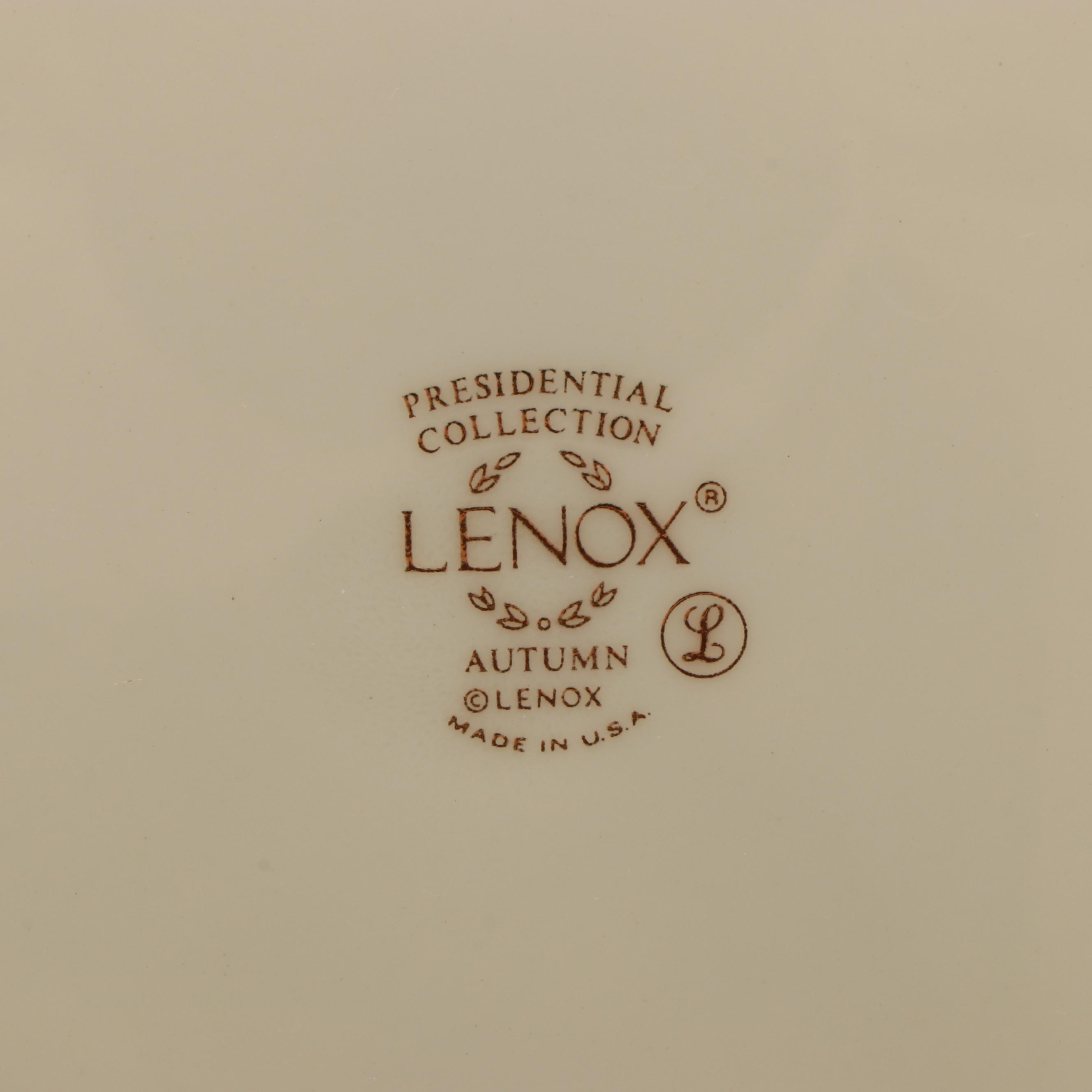 Lenox "Autumn" Enamel Painted Porcelain Dinnerware