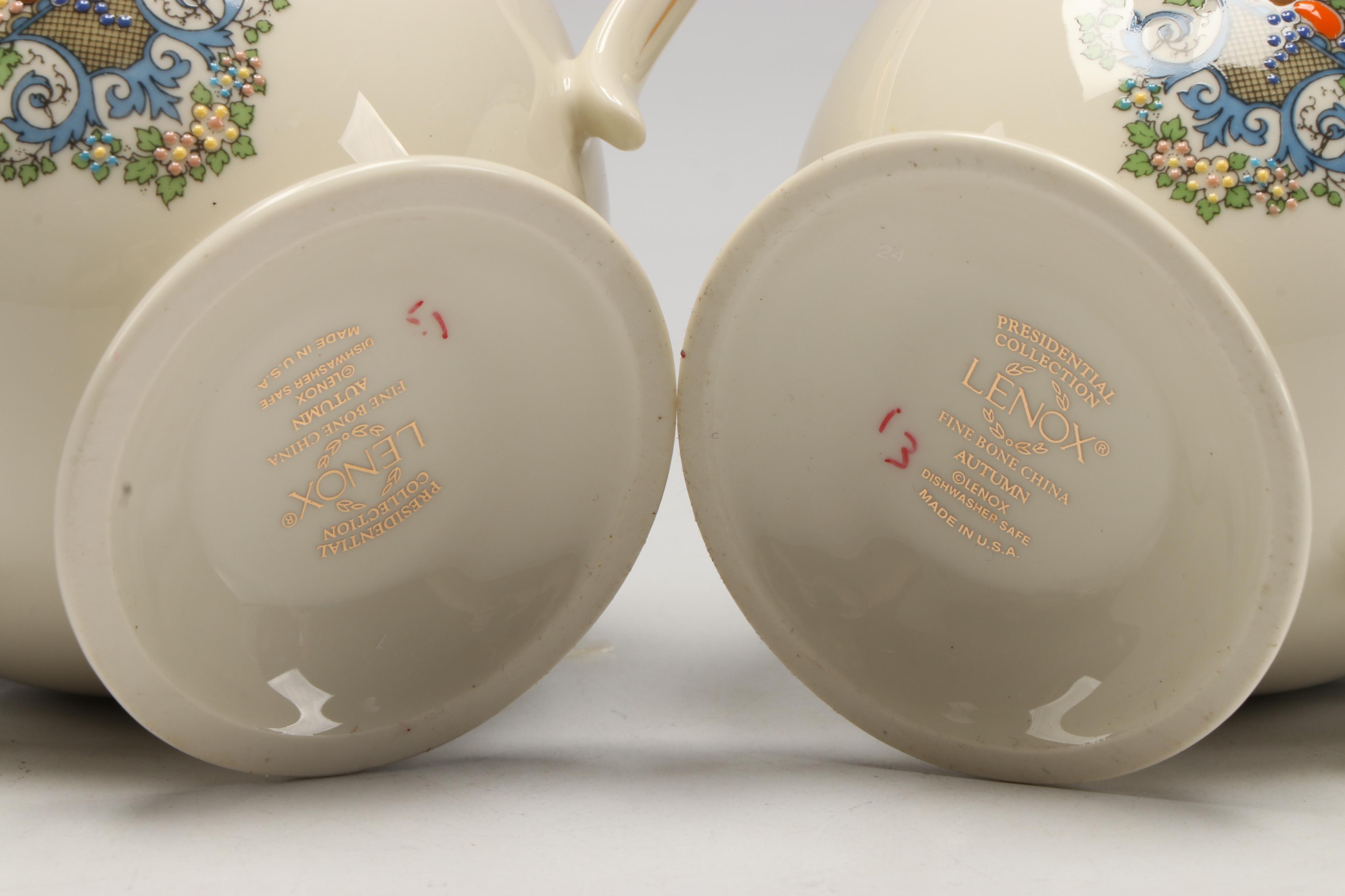 Lenox "Autumn" Enamel Painted Porcelain Dinnerware