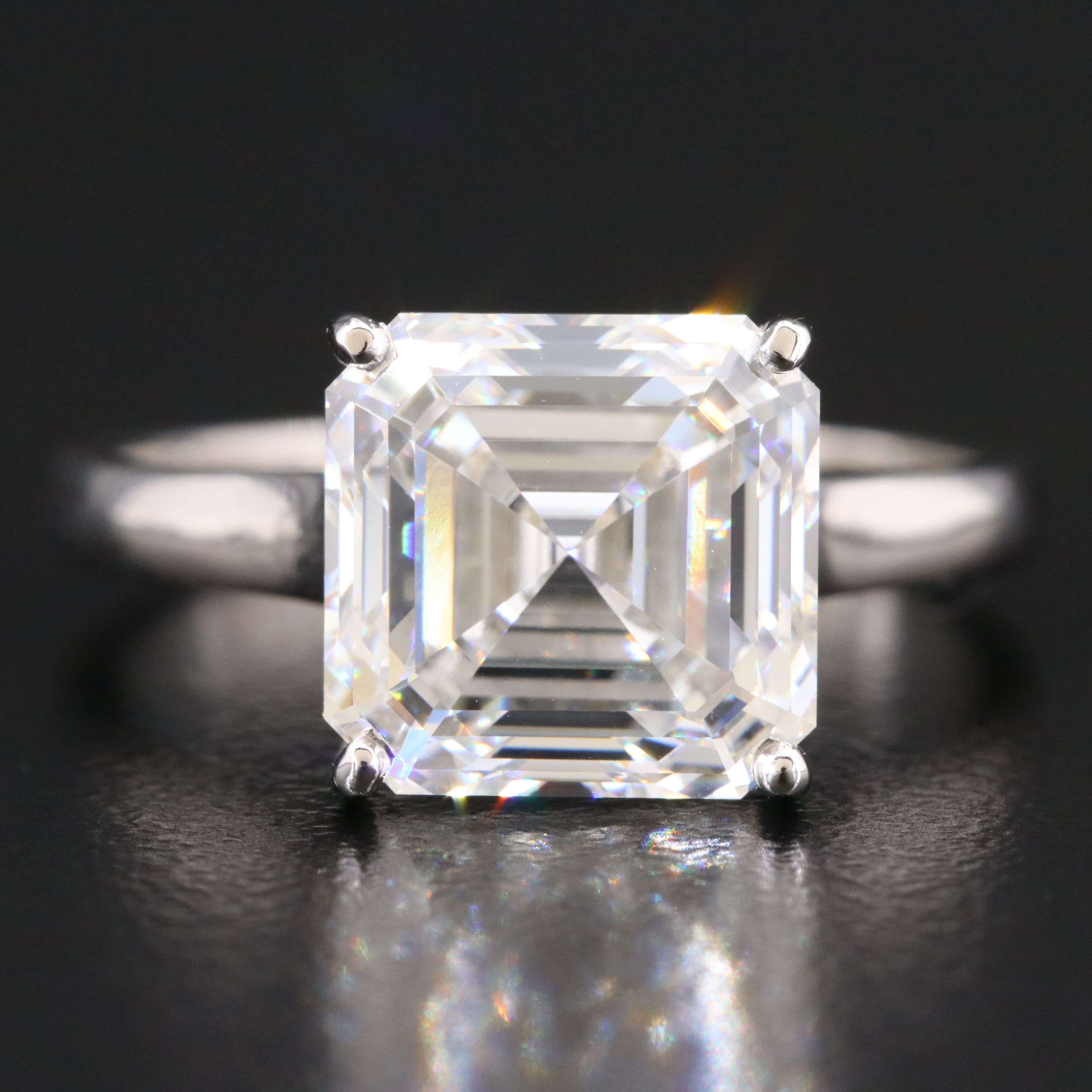 14K 5.38 CT Lab Grown Diamond Solitaire Ring with IGI Report