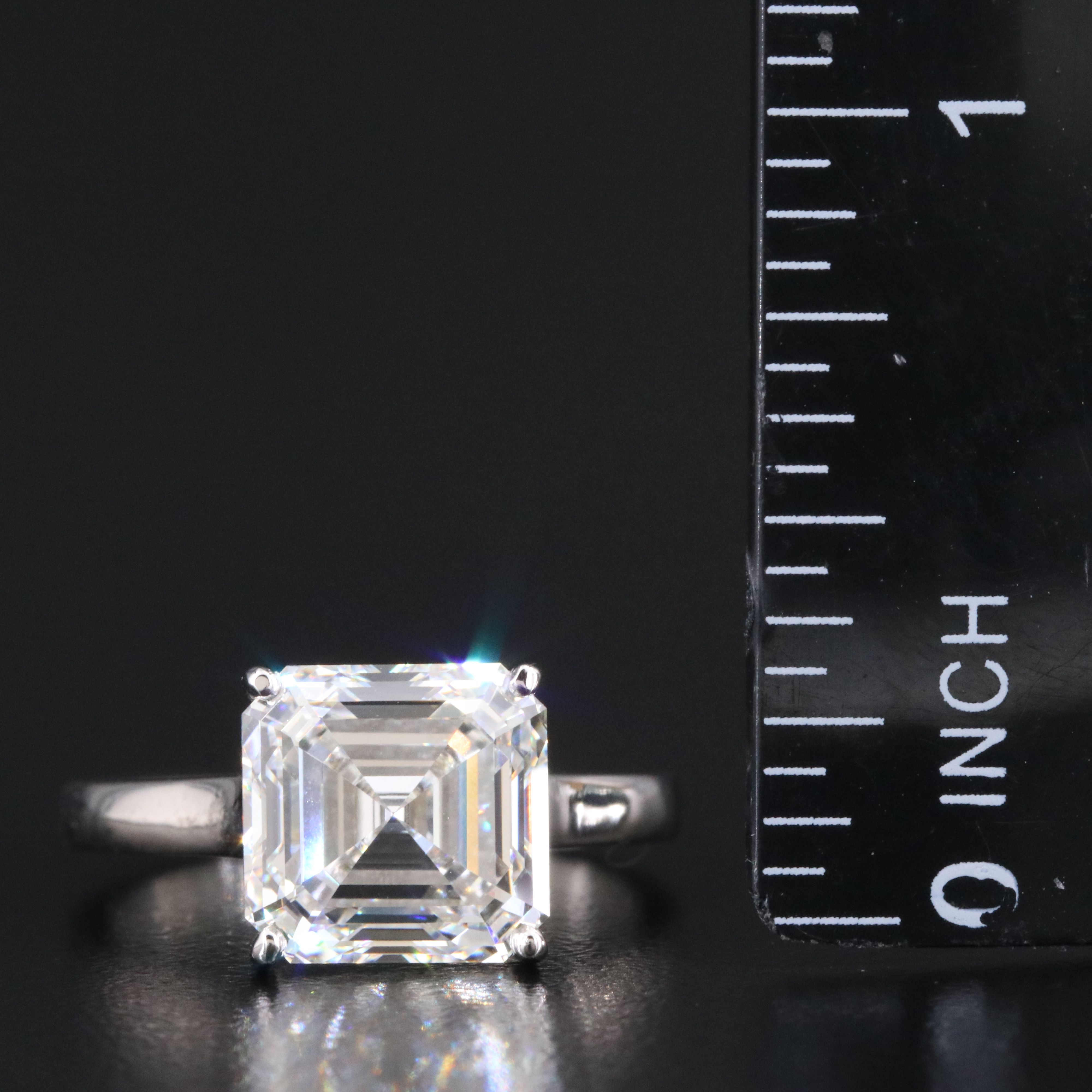 14K 5.38 CT Lab Grown Diamond Solitaire Ring with IGI Report
